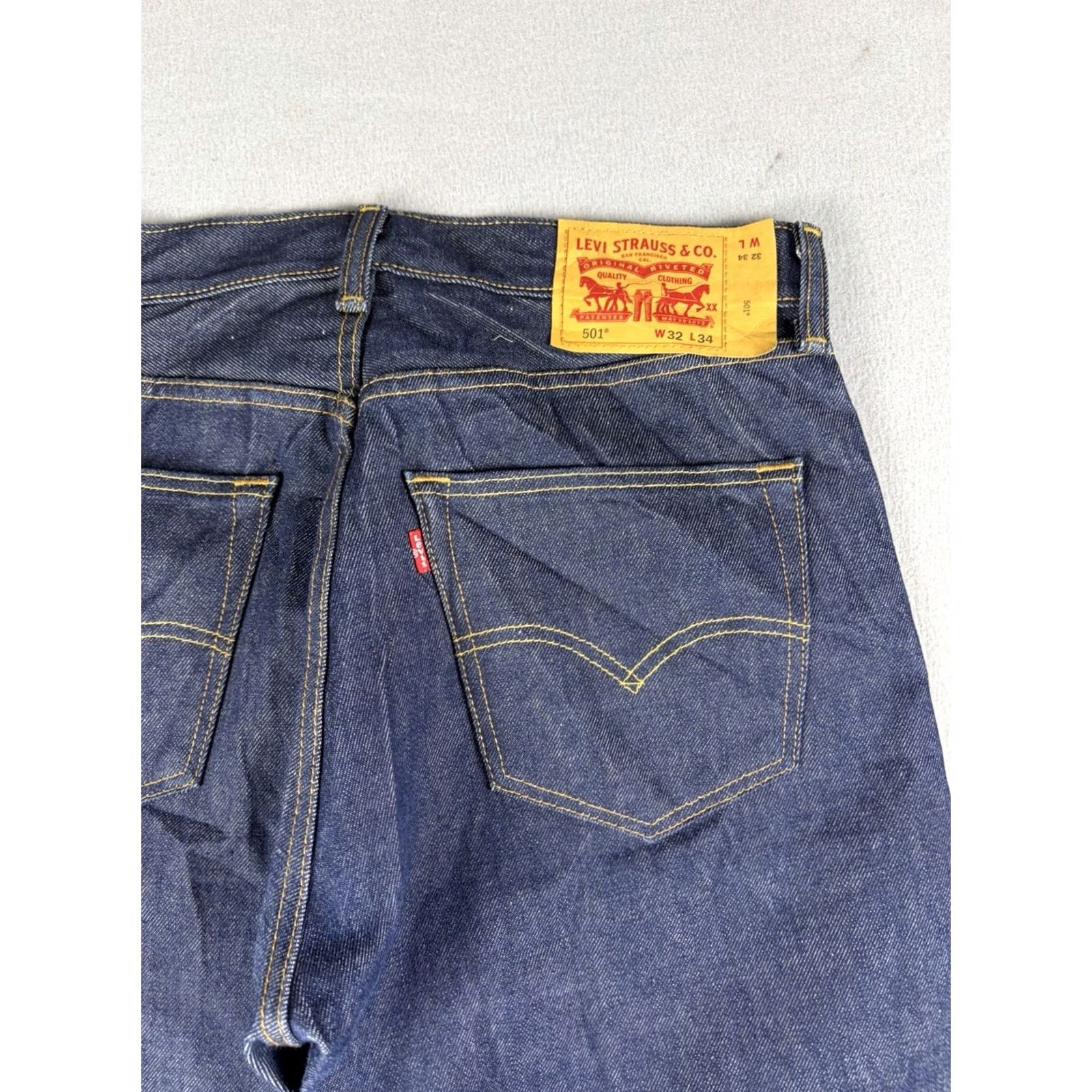 Levi's Levi’s 501xx Jeans Men’s 32x34 Blue Dark Wash Denim Straight Levi's 501 XX Regular Cotton Jeans Mens USA Size US 32 / EU 48 - 4 Thumbnail