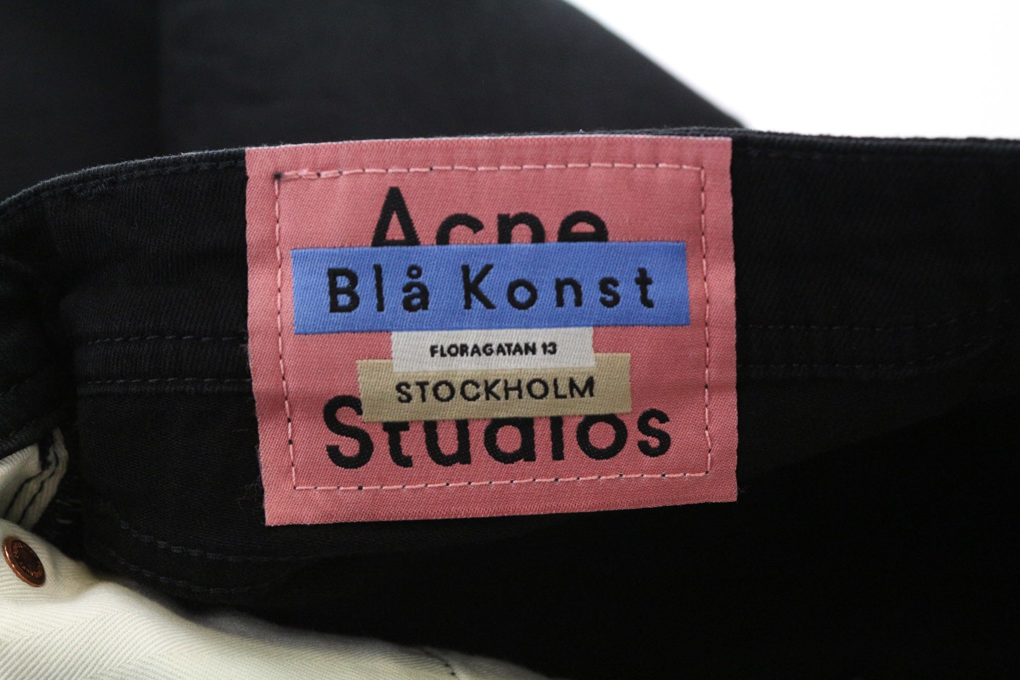 Acne Studios W24/L32 Slim Fit Black Denim Jeans 74064 Size 24" / US 00 / IT 34 - 6 Thumbnail