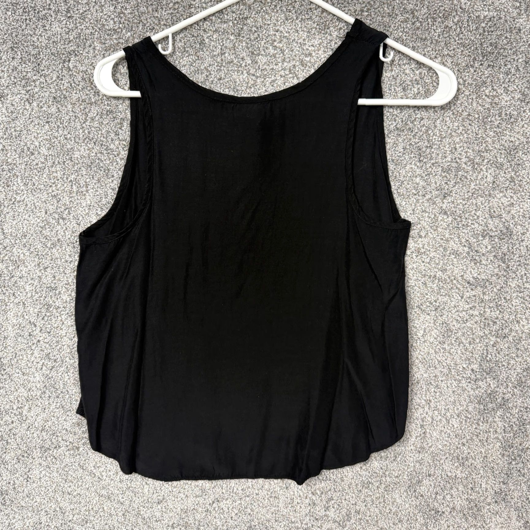 Vintage VINTAGE Younique Tank Top M Black Women Sleeveless Scoop Neck Basic Casual Layering 90s Y2K Minimalist Goth Grunge Size M / US 6-8 / IT 42-44 - 6 Thumbnail