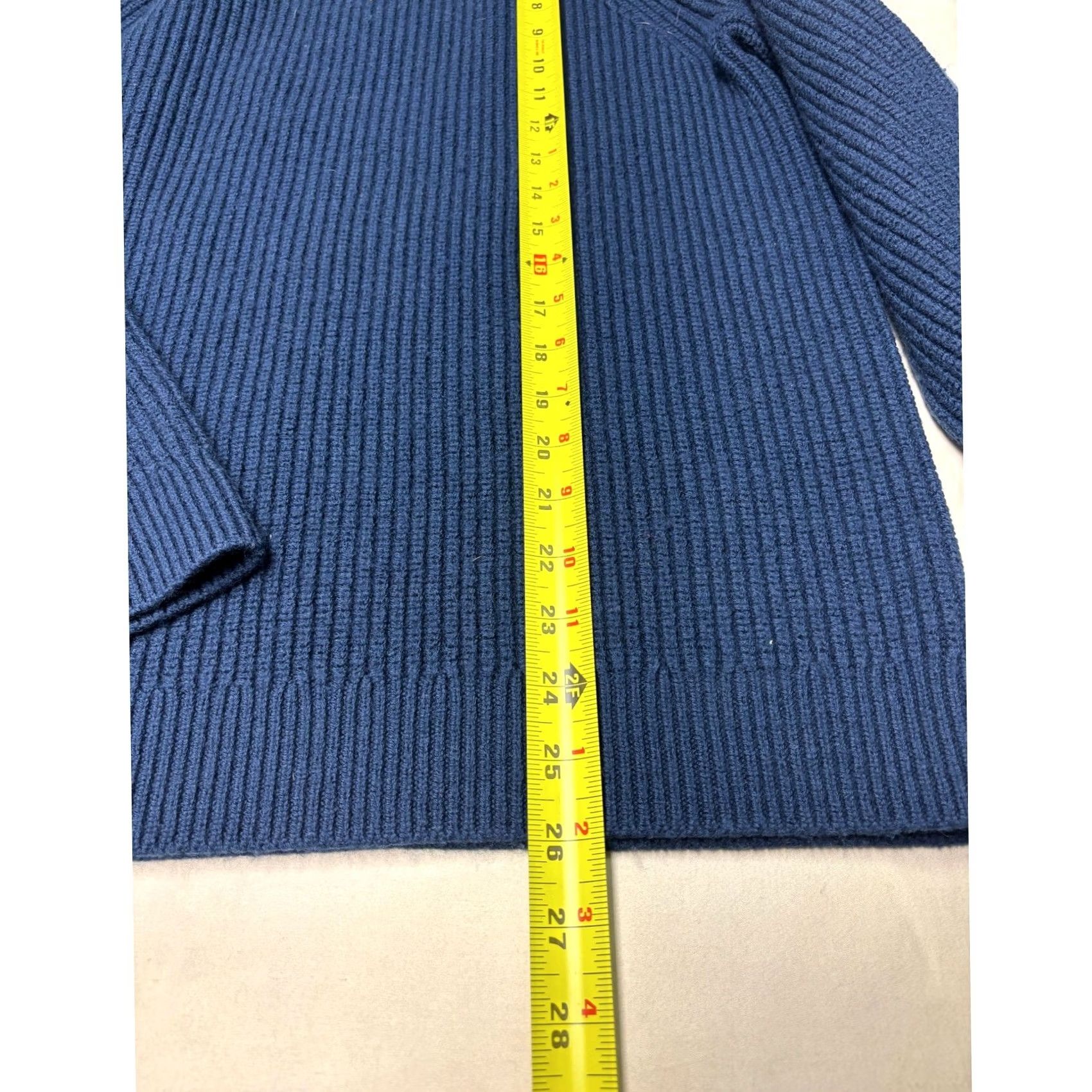 Theory Theory Meylan O Cashwool Navy Blue 100% Merino Wool Crewneck Raglan Sweater XL Women Pullover Knit Heavyweight Ribbed Vintage? No Size XL / US 12-14 / IT 48-50 - 5 Thumbnail