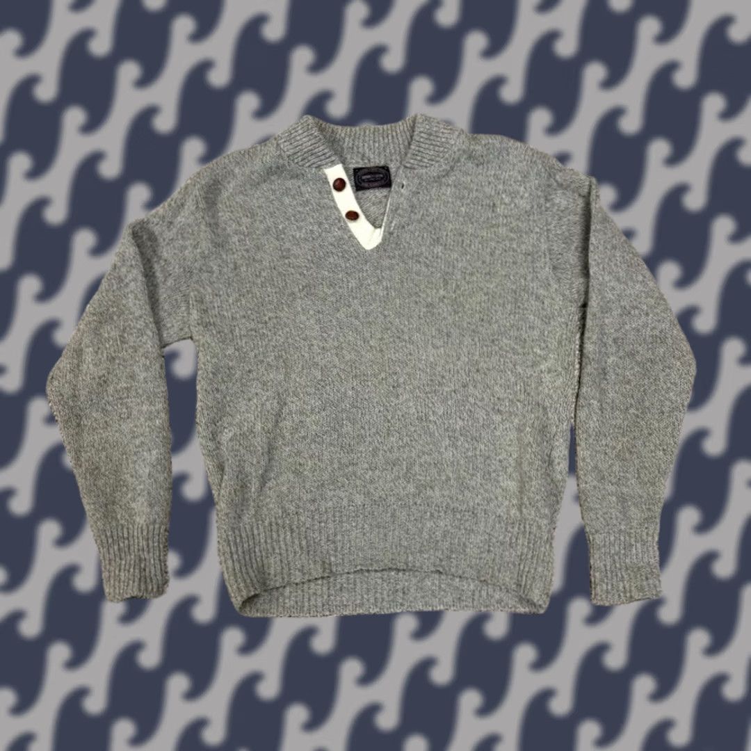 Vintage VINTAGE Dimension by Milford Grey Knit Pullover Sweater Mens L USA Wool Pullover Knit 85% Wool Mens L USA Gray Size US L / EU 52-54 / 3 - 1 Thumbnail