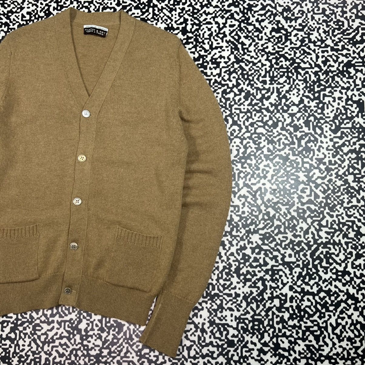 Hilditch & Key Vintage 90s Hilditch Key Camel Hair Retro Luxury Cardigan Size L / US 10 / IT 46 - 5 Thumbnail