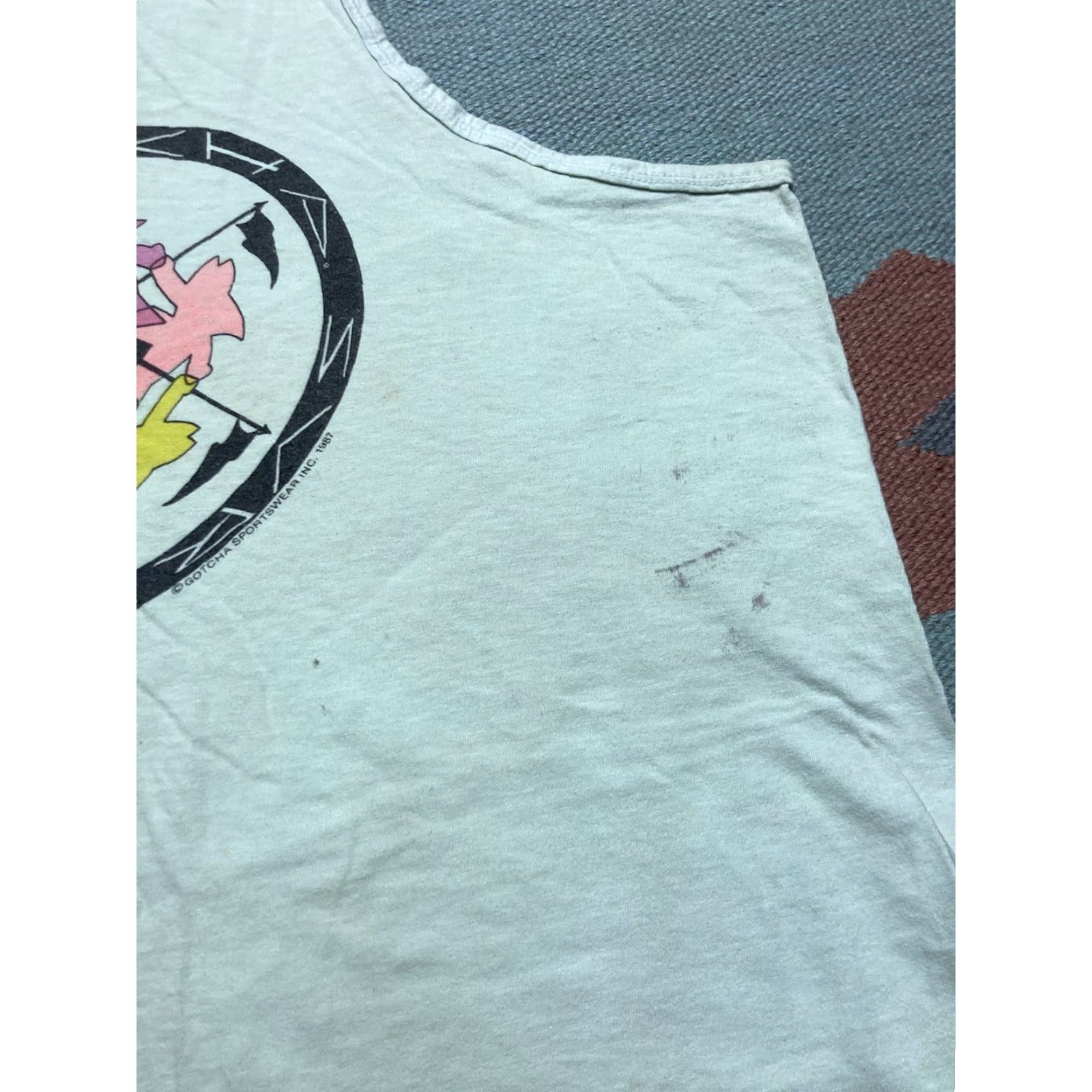 Gotcha VINTAGE 80s Gotcha Sportswear Tank Top Sleeveless T-Shirt Surf Skate Men’s Large Blue Size US L / EU 52-54 / 3 - 3 Thumbnail