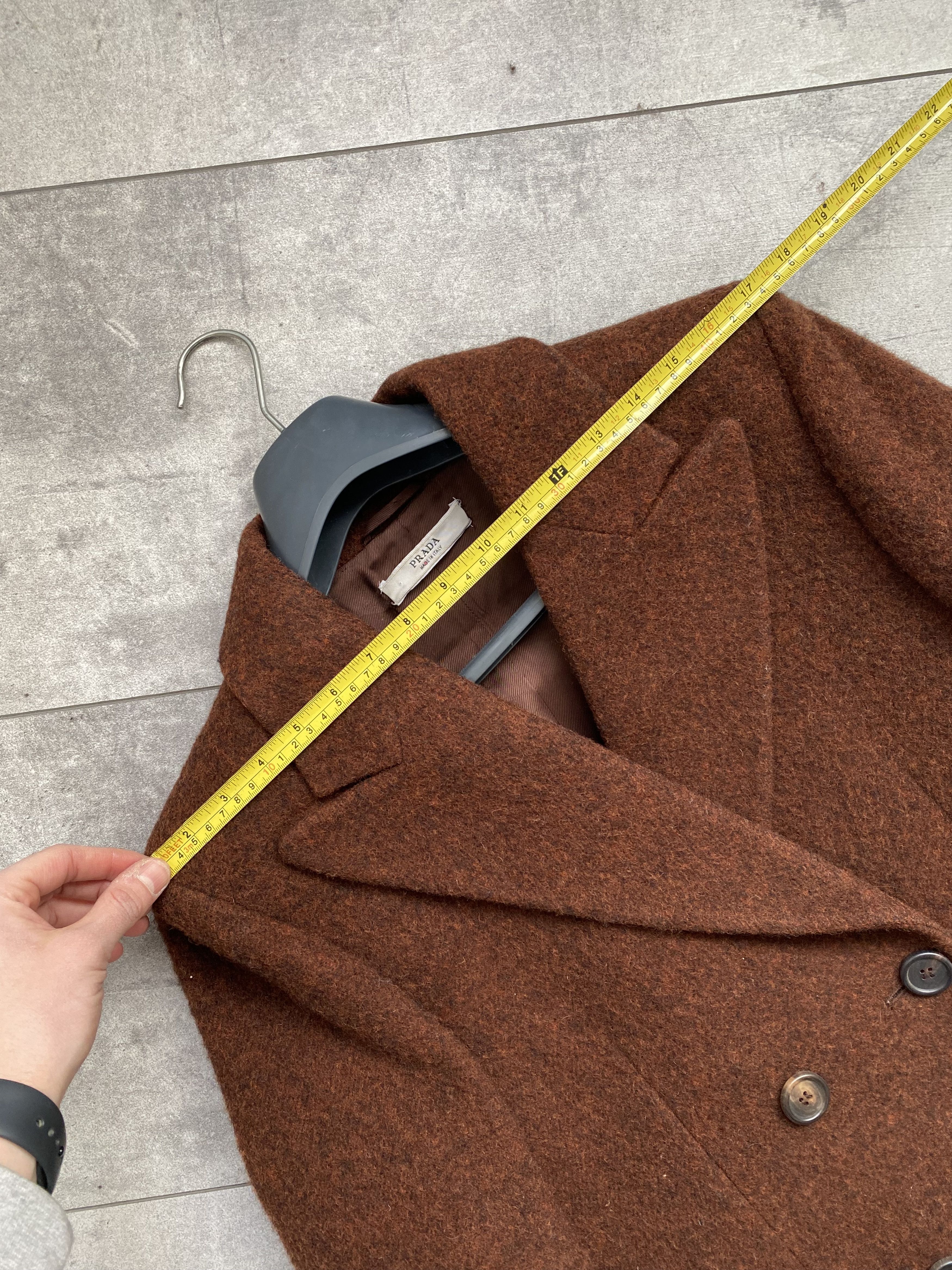 Prada PRADA Women’s Lana Wool Oversized Coat Size 42 Size M / US 6-8 / IT 42-44 - 18 Thumbnail