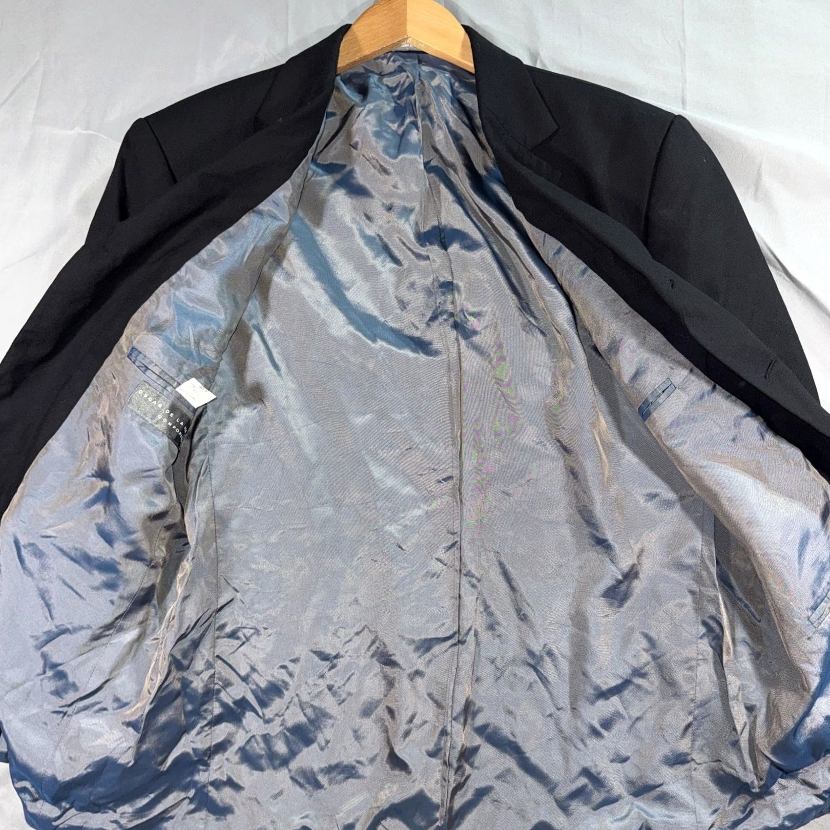 Oscar De La Renta Oscar de la Renta Suit Jacket Mens 40 Short Black Wool Three-Button Formal Size US 40 / EU 56 - 3 Thumbnail