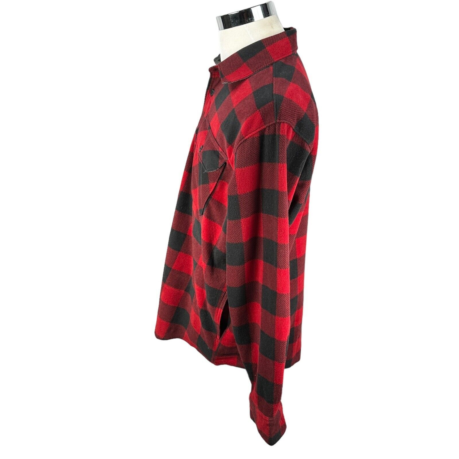 Wrangler Wrangler Fleece Flannel Shirt Men Large Red Black Check Size US L / EU 52-54 / 3 - 3 Thumbnail