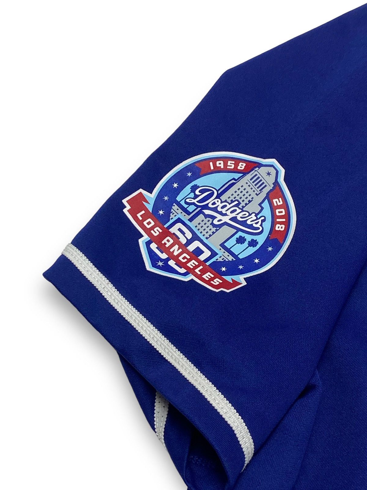 MLB Vintage LA DODGERS Blue Big Logo Jersey Size US XL / EU 56 / 4 - 4 Thumbnail