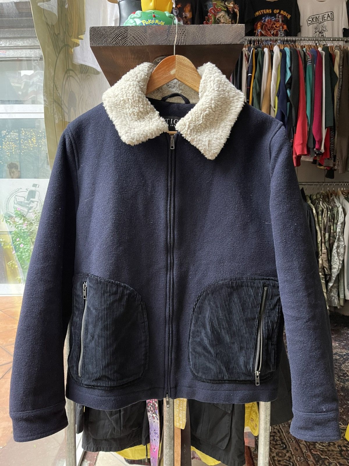 Tiger of Sweden Tiger Of Sweden Navy Refusion 3 Bomber Sherpa Jacket Size US L / EU 52-54 / 3 - 1 Thumbnail