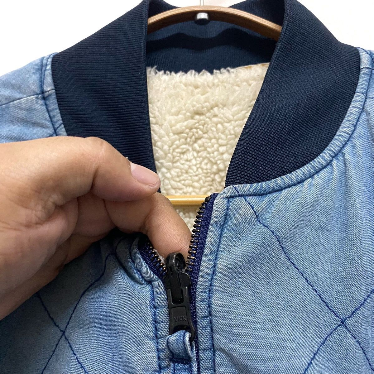 Levi's Rare LEVIS Reversible Fleece Sherpa Jacket indigo vintage Size US M / EU 48-50 / 2 - 3 Thumbnail