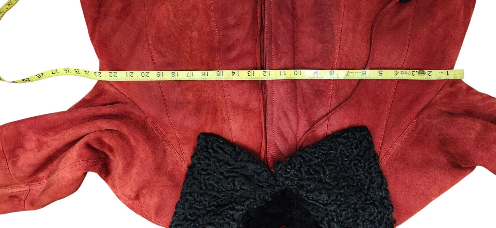 Other Vintage Suede Coat with Black Fur Trim Winter Jacket Size L / US 10 / IT 46 - 17 Thumbnail