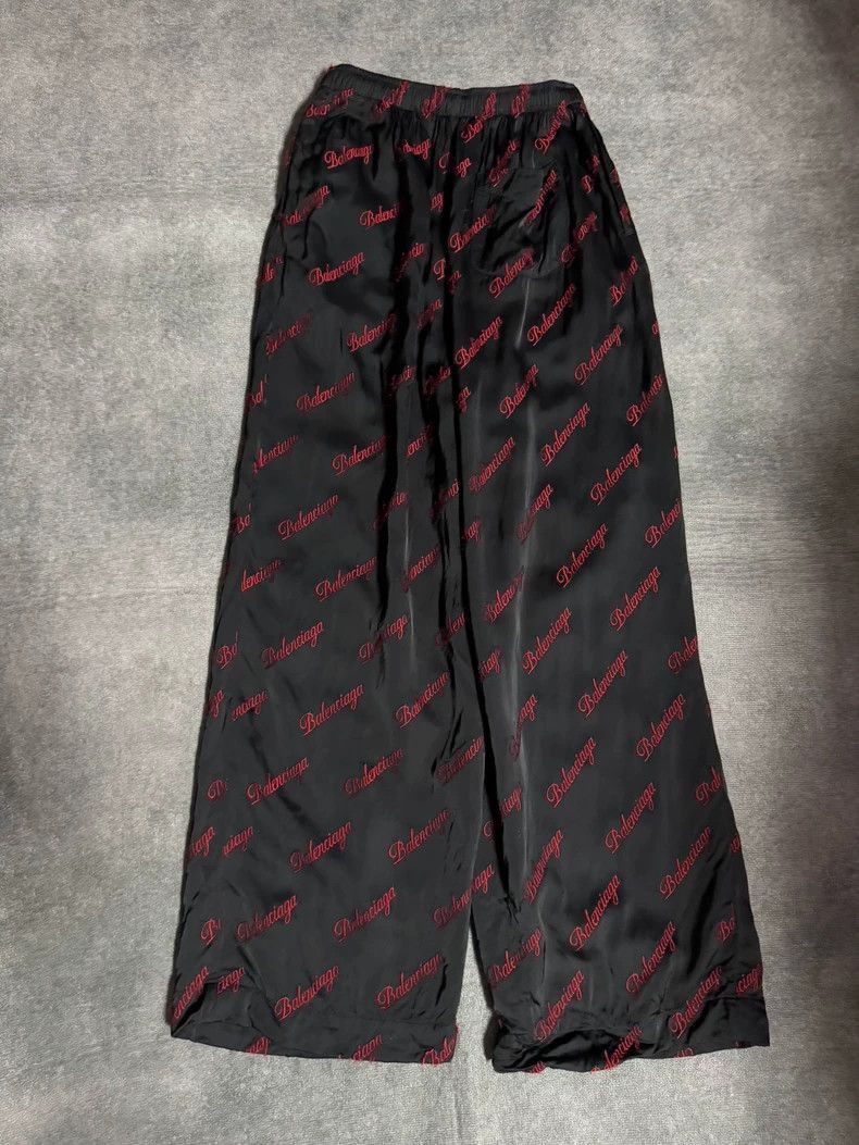 Balenciaga Balenciaga Silk Pants with Logo Print-2505 Size US 30 / EU 46 - 2 Thumbnail