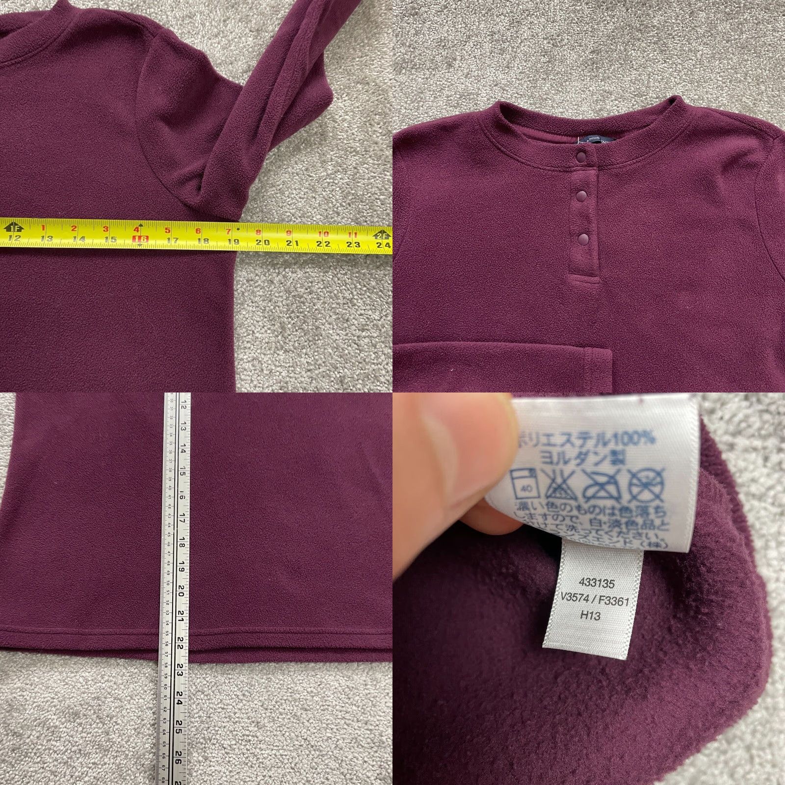 Lands' End Lands' End Sweatshirt Womens XS Purple Polartec Aircore 100 Henley Fleece Size XS / US 0-2 / IT 36-38 - 8 Thumbnail
