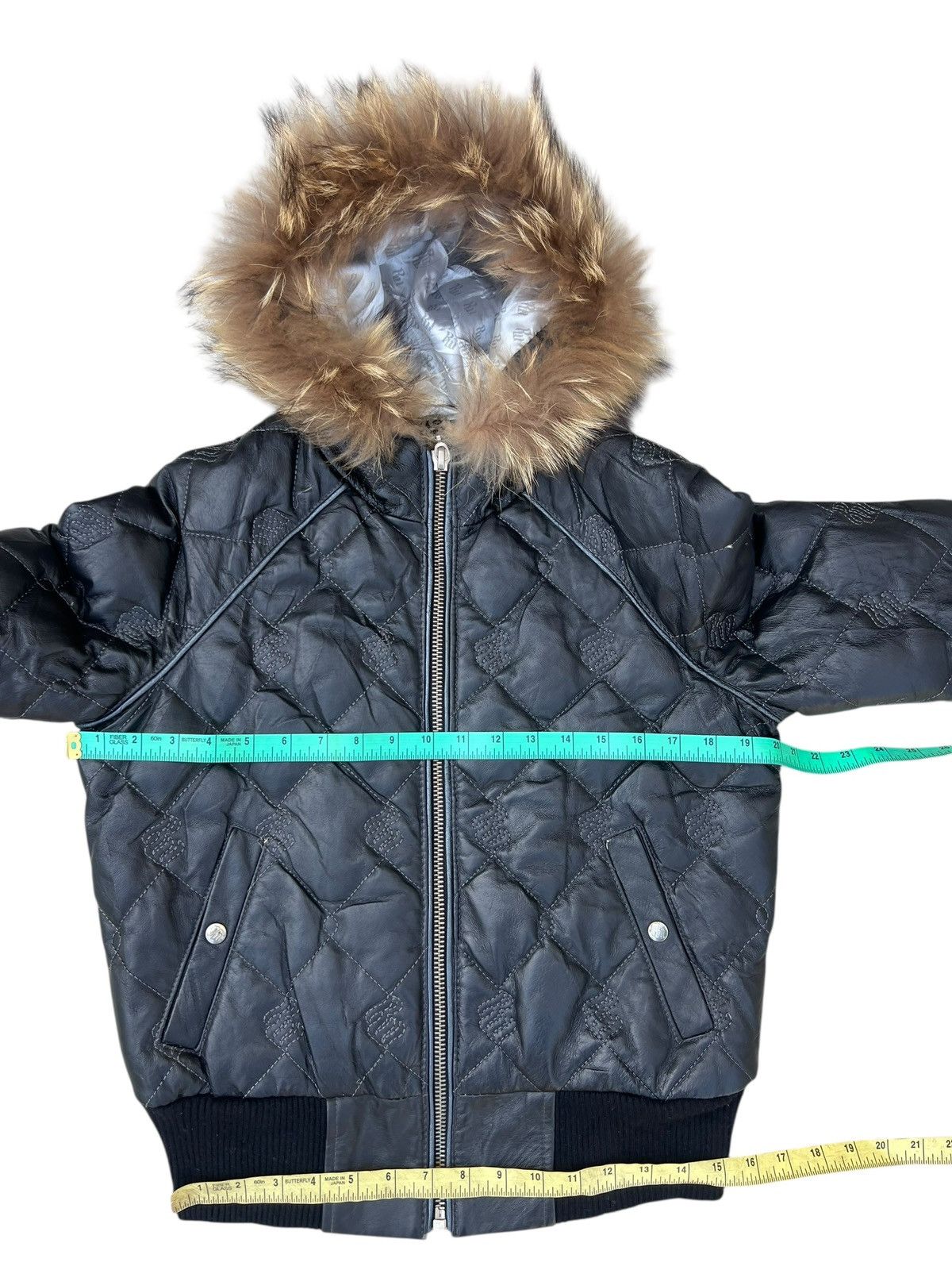 Rocawear Vintage Y2K Rocawear Quilt Crop Down Leather Jacket Real Fur Size US S / EU 44-46 / 1 - 4 Thumbnail