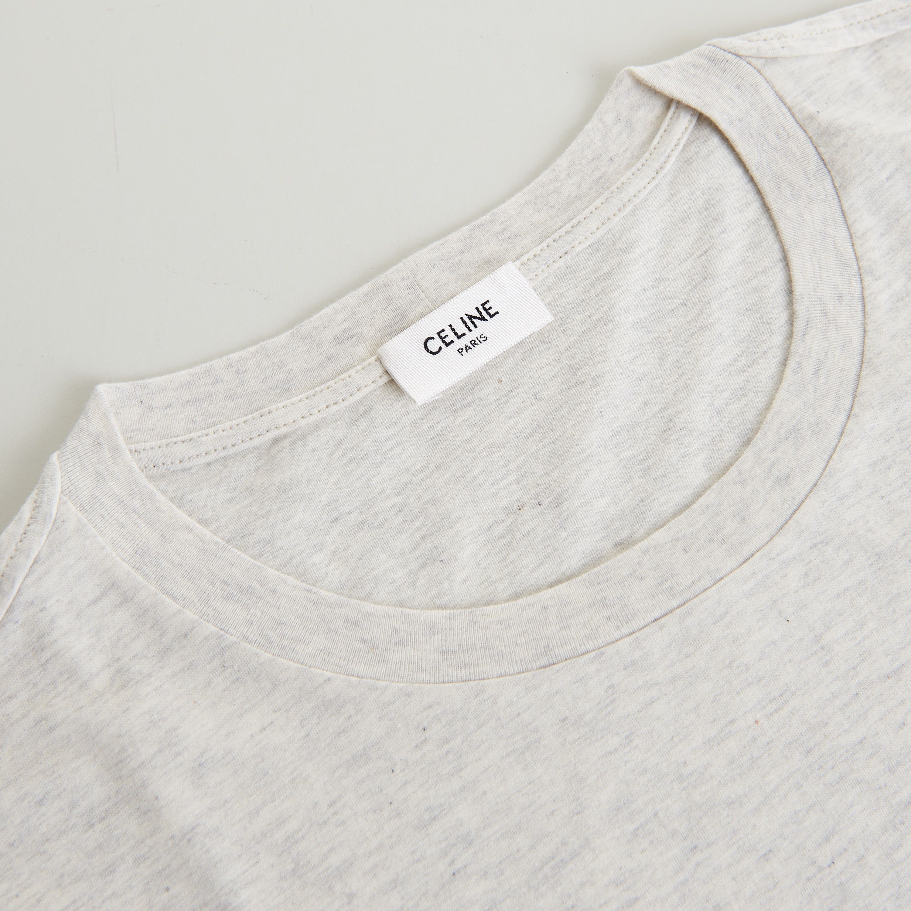 Celine Beige Loose T-shirt - Celine Screen Print, Cotton Jersey Size US S / EU 44-46 / 1 - 9 Thumbnail