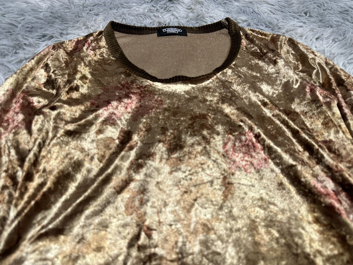 Tornado Mart 🔥Y2K Archived Tornado Mart Floral Gold Velvet Shirt Size US S / EU 44-46 / 1 - 3 Thumbnail