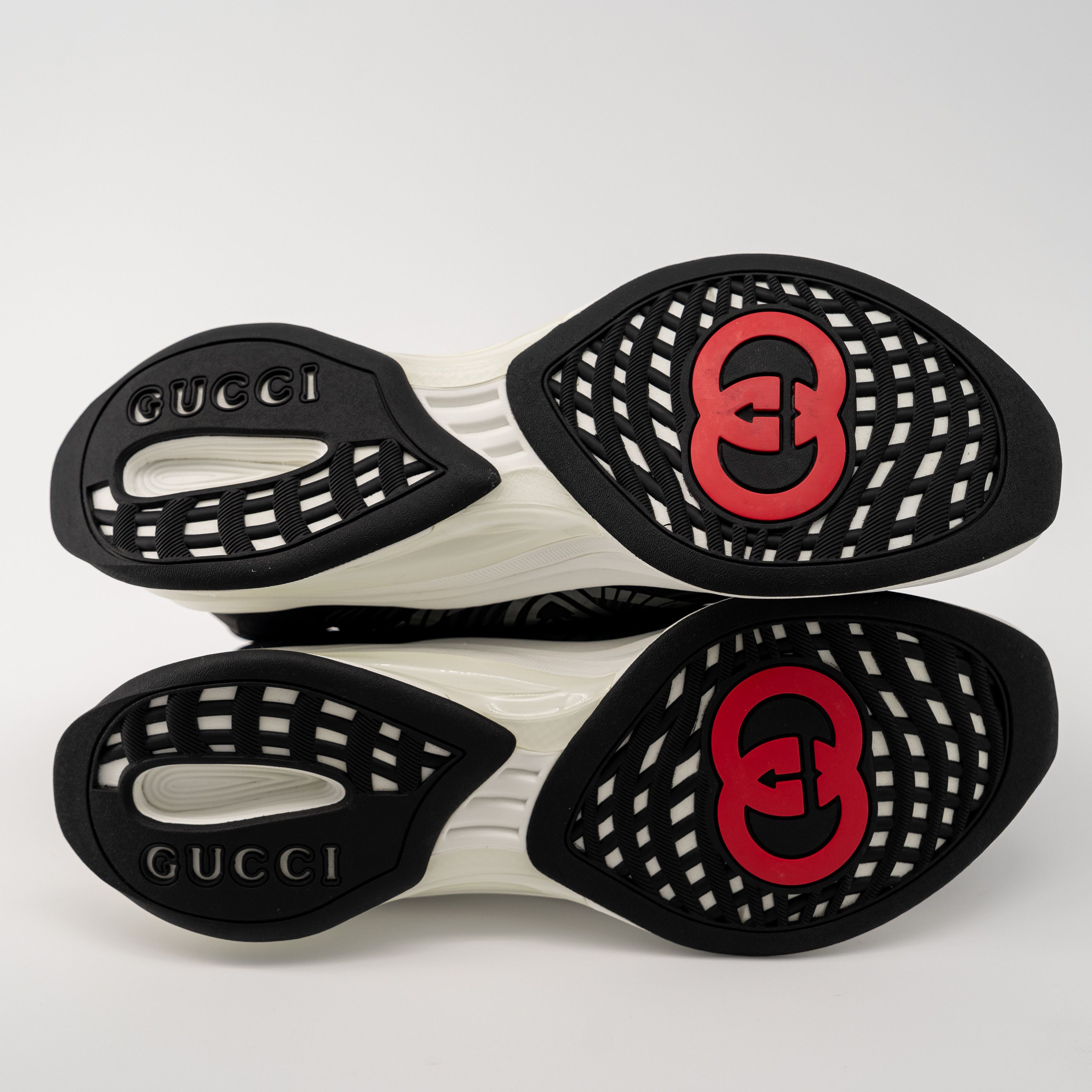 Gucci G 12.5 US 13 Gucci Run Sneaker Black White Knit GG Size US 13 / EU 46 - 5 Thumbnail