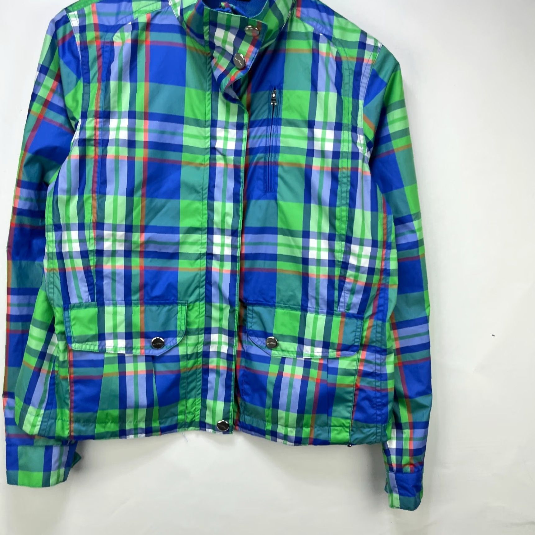 Ralph Lauren VINTAGE Ralph Lauren Plaid Windbreaker Jacket Womens M Green Size M / US 6-8 / IT 42-44 - 2 Thumbnail