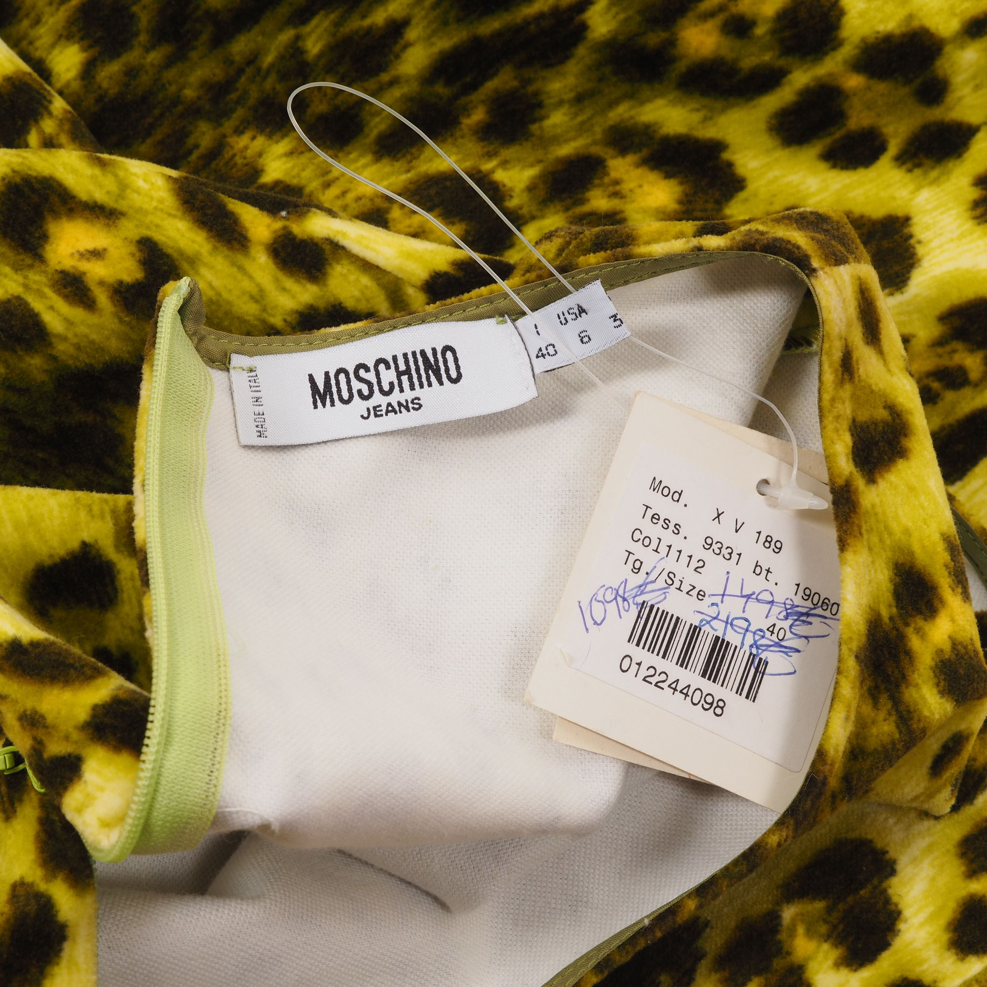Moschino × Vintage Moschino Jeans Vintage Women's Yellow Animal Print Dress Size M / US 6-8 / IT 42-44 - 5 Thumbnail