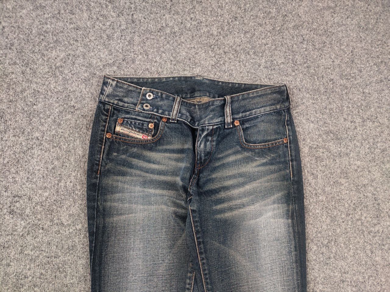 Diesel Vintage Diesel Belted low Rise jeans Flared bootcut Y2K Size 29" - 6 Thumbnail