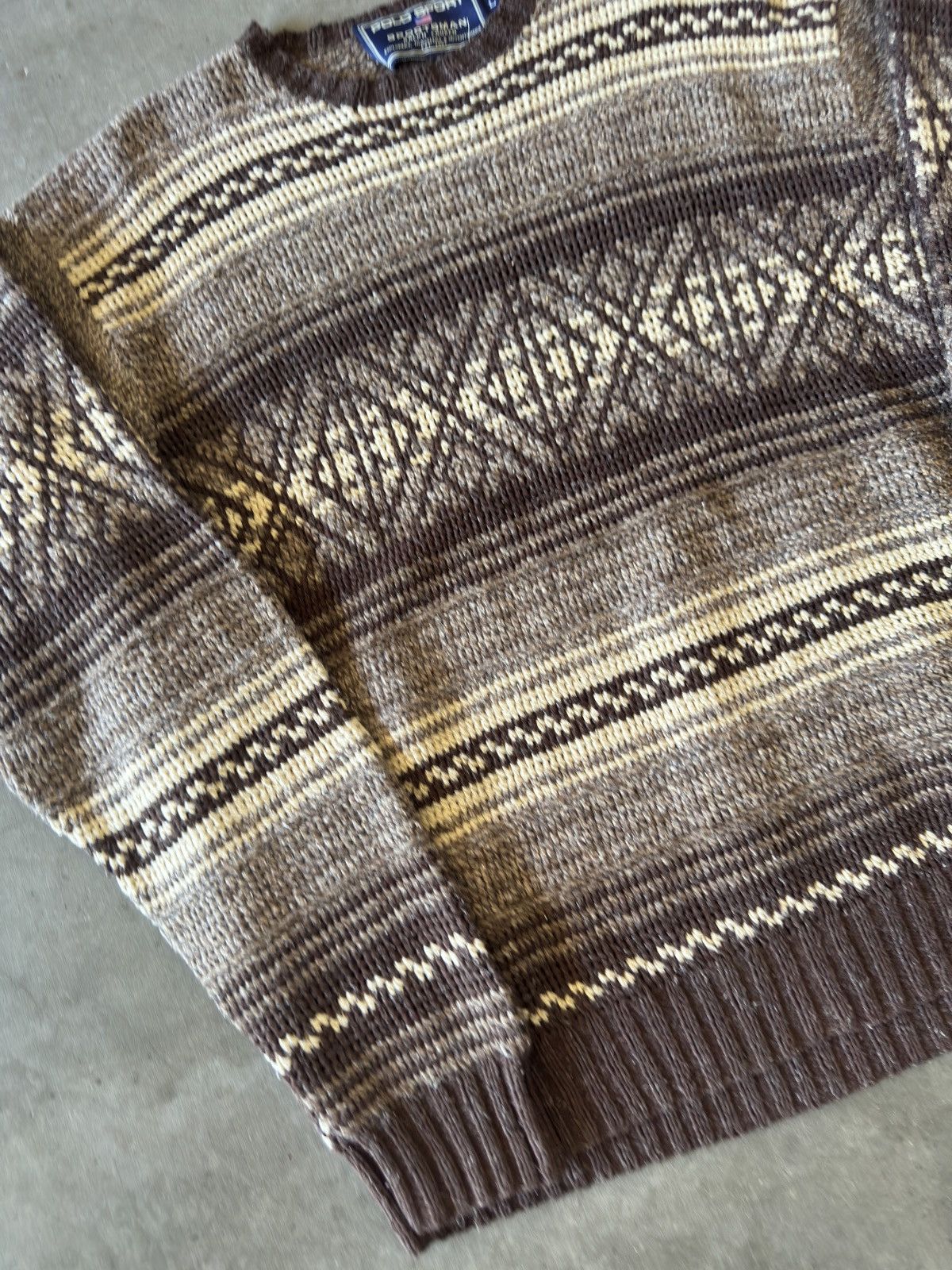 Polo Ralph Lauren POLO Ralph Lauren Hand Knit Southwestern Print Sweater Size US L / EU 52-54 / 3 - 2 Thumbnail