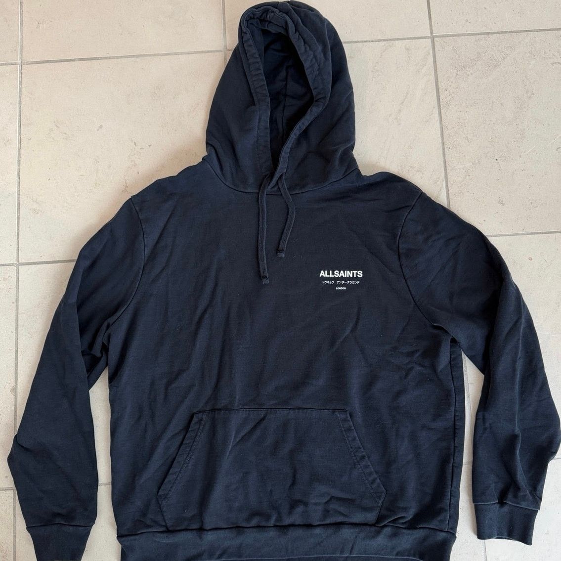 Allsaints AllSaints Black Hoodie XL Logo Tokyo London Pullover Size US XL / EU 56 / 4 - 1 Thumbnail