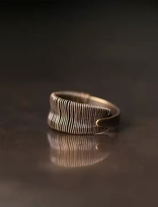 Jewelry × Vintage Original new Thai silver copper wire adjustable ring Size ONE SIZE - 1 Thumbnail
