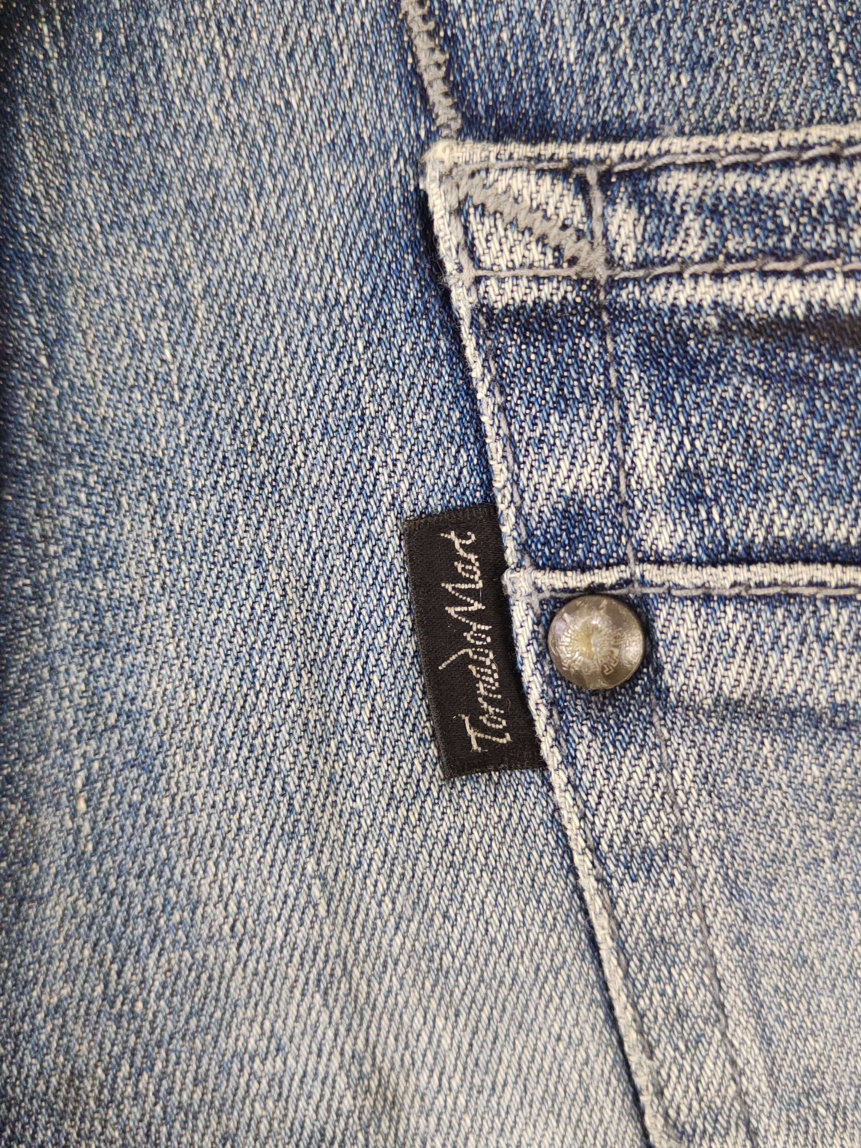 Tornado Mart Tornado Mart Dark Blue Distressed Ripped denim Jeans #W1587 Size US 32 / EU 48 - 12 Thumbnail