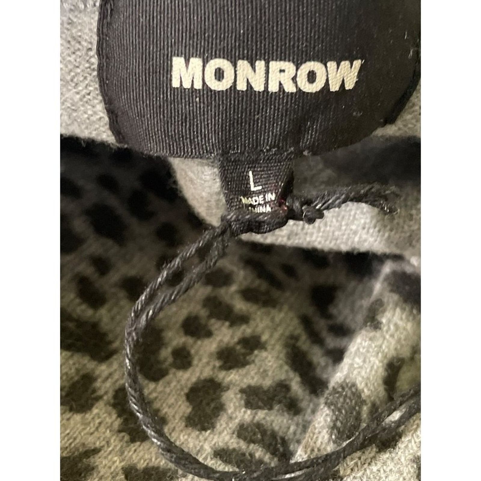 MONROW Monrow Mini Leopard Mock Neck Cashmere Blend Sweater Large Size L / US 10 / IT 46 - 5 Thumbnail