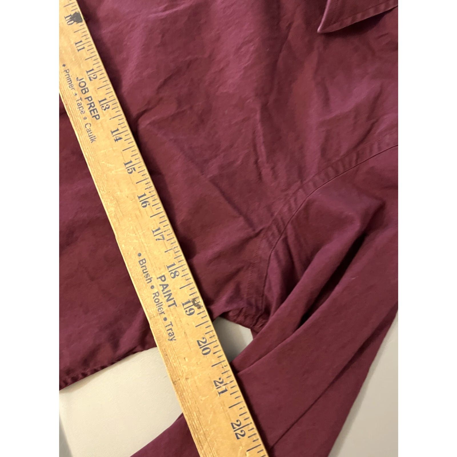 Express Express Shirt Dress Mens Medium Maroon 100% Cotton Modern Fit Solid Button 1MX Dress Shirt Adult Medium Mens Size 40R - 5 Thumbnail