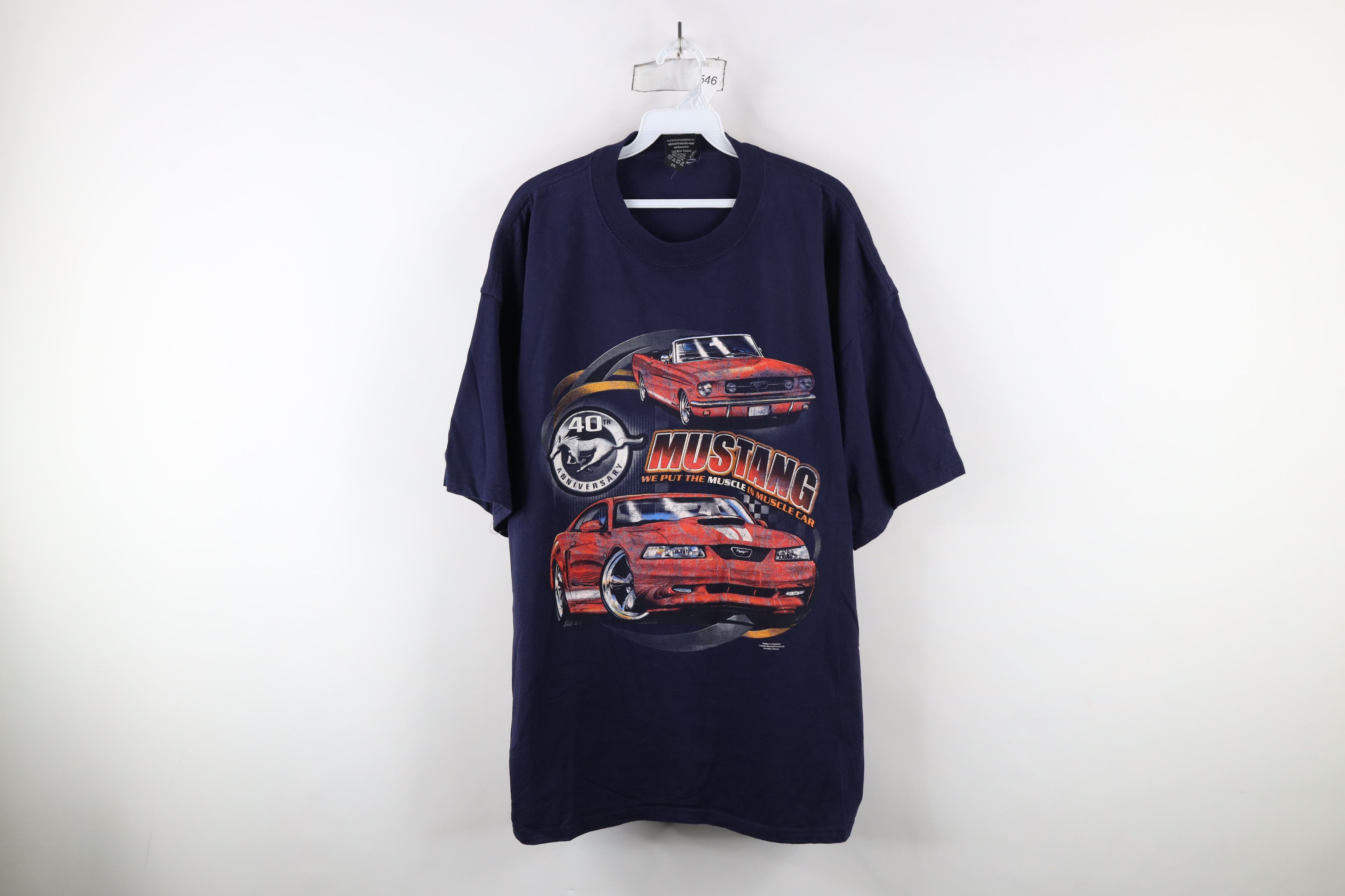 Vintage Vintage Y2K Ford Motor Company Anniversary Mustang T-Shirt Size US XXL / EU 58 / 5 - 1 Thumbnail