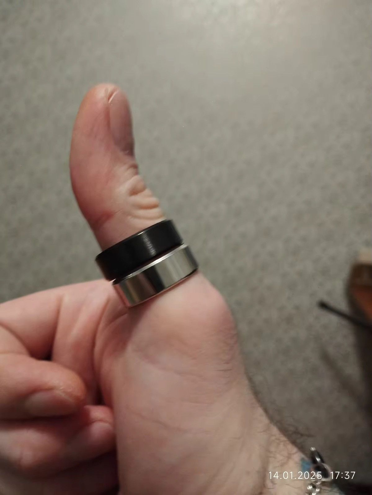 Jewelry Fashion Titanium Steel Black Classic Ring For Men Size ONE SIZE - 5 Thumbnail