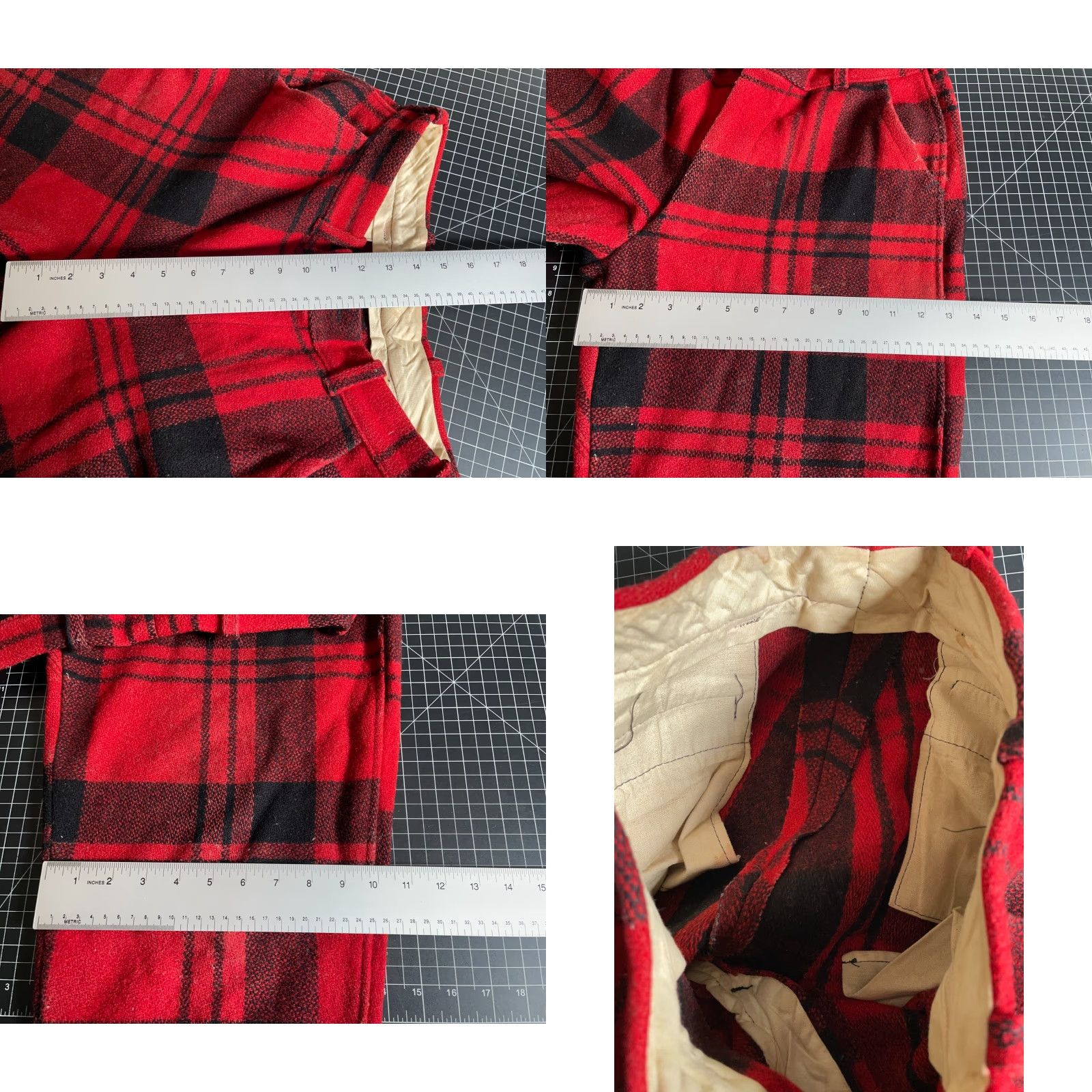 Vintage VINTAGE Wool Buffalo Plaid Hunting Pants Men's 30 x 28 Red Black Heavyweight Unlined Size US 30 / EU 46 - 8 Thumbnail