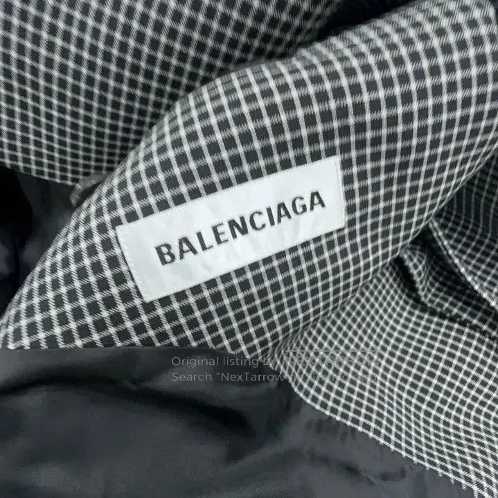 Balenciaga Balenciaga Gray Checked Single-Breasted Blazer. Size US S / EU 44-46 / 1 - 3 Thumbnail