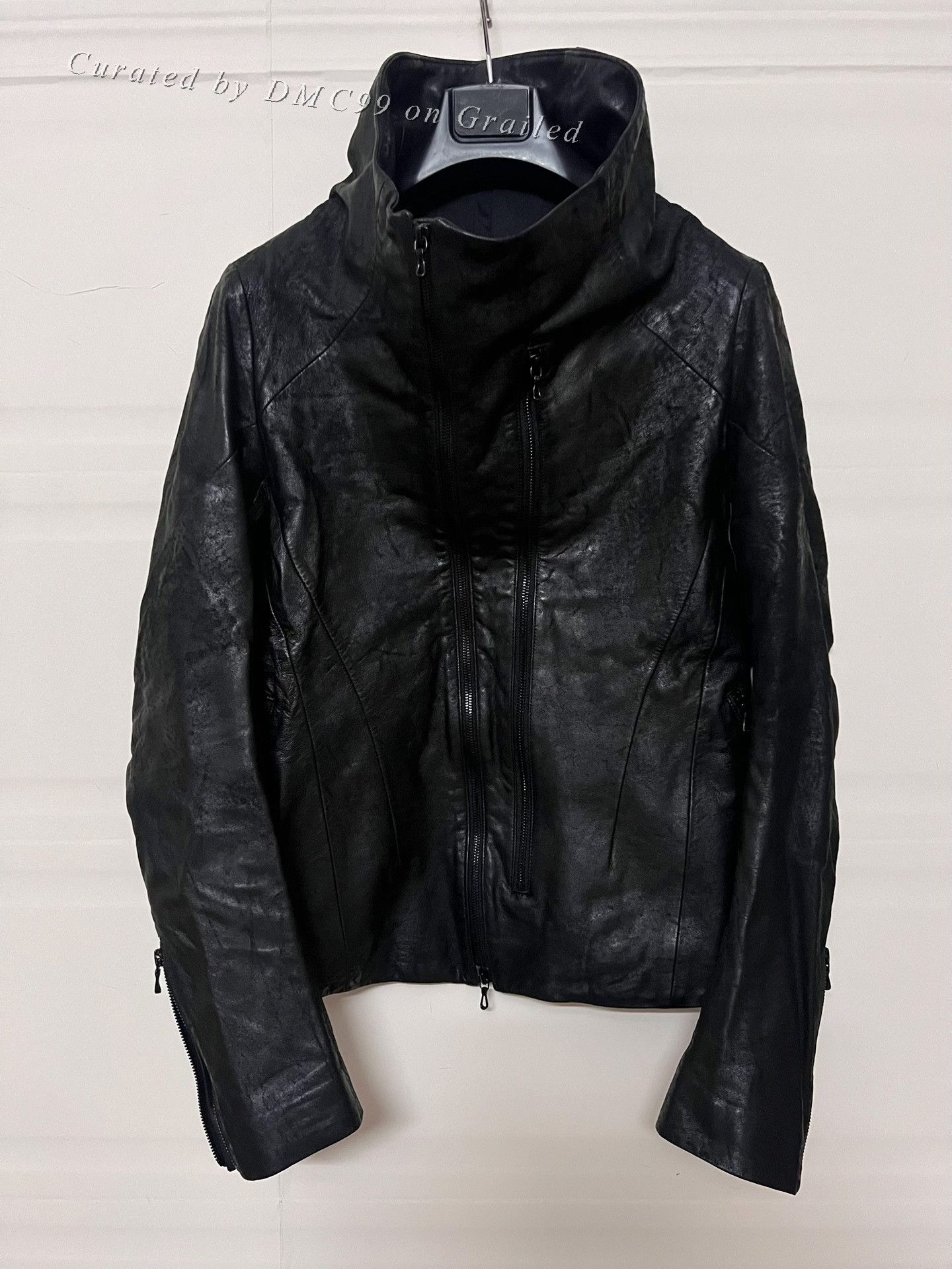 Julius goth;ik Symmetric Cowl/High Neck Leather Jacket | Grailed
