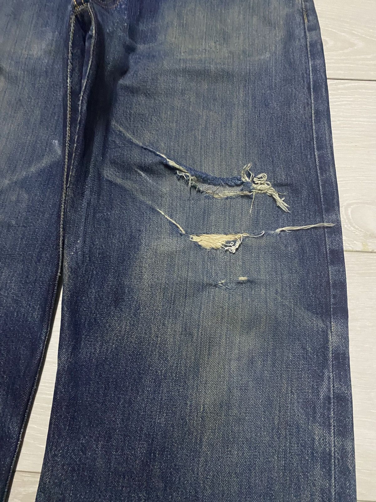 Supreme Vintage Supreme Denim Selvedge Baggy Heavy Repair Jeans Size US 33 - 10 Thumbnail