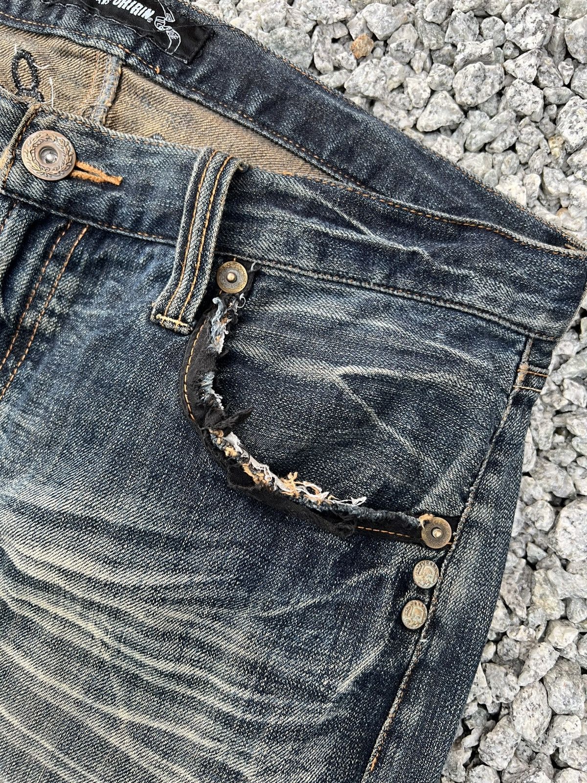 If Six Was Nine Japanese Brand Oririn Claw Jean Size US 35 - 11 Thumbnail