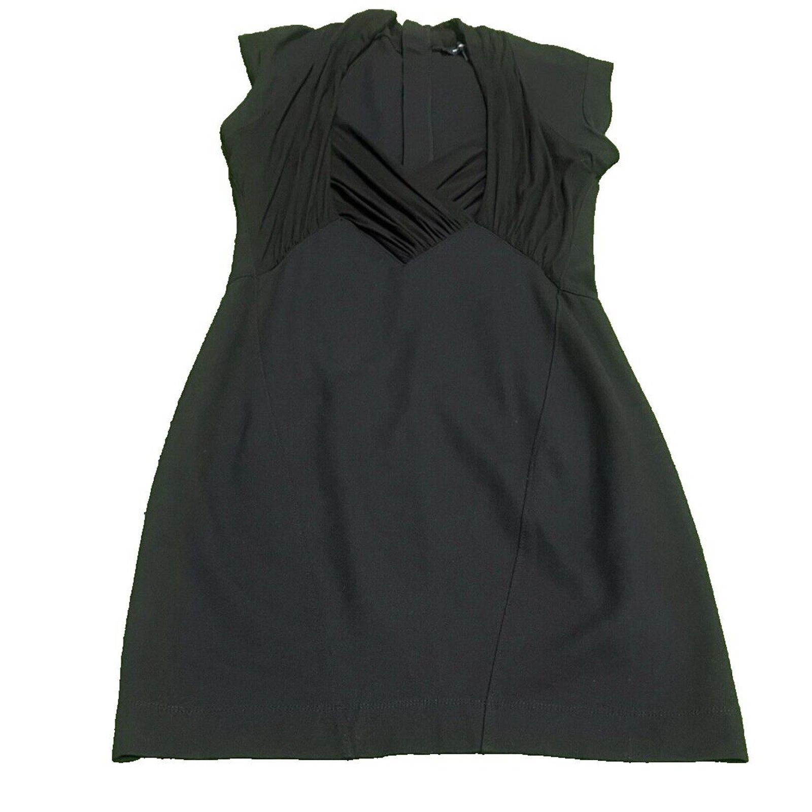 French Connection French Connection Little Black Dress Cap Sleeve 8 faux Wrap Size M / US 6-8 / IT 42-44 - 4 Thumbnail