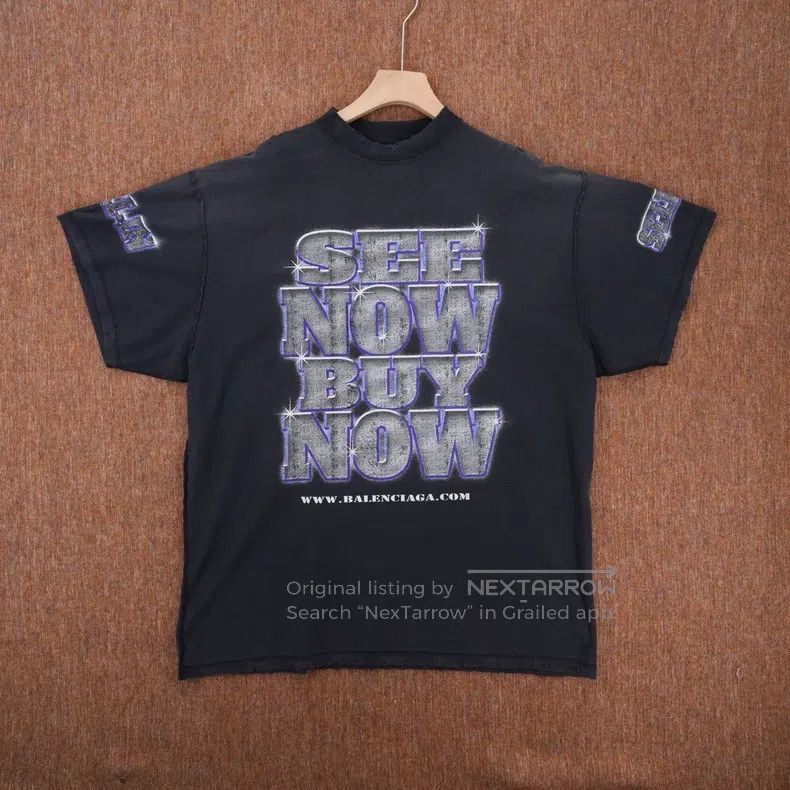 Balenciaga Balenciaga Black Washed Short Sleeve Size US L / EU 52-54 / 3 - 1 Thumbnail