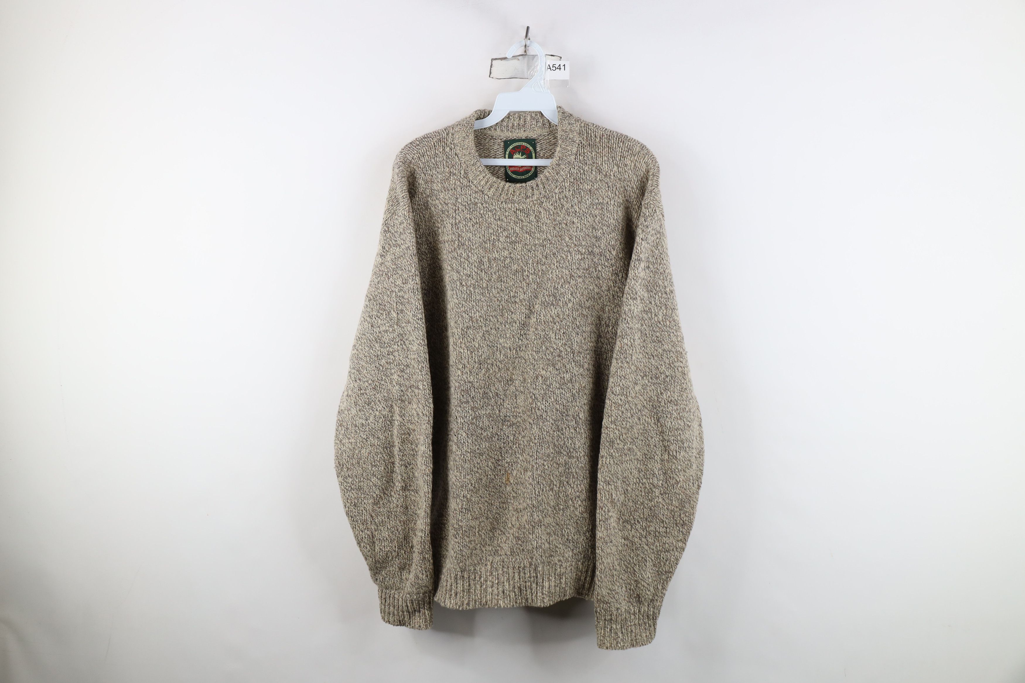 Vintage Vintage 90s Streetwear Blend Knit Crewneck Sweater Brown USA Size US XL / EU 56 / 4 - 1 Thumbnail