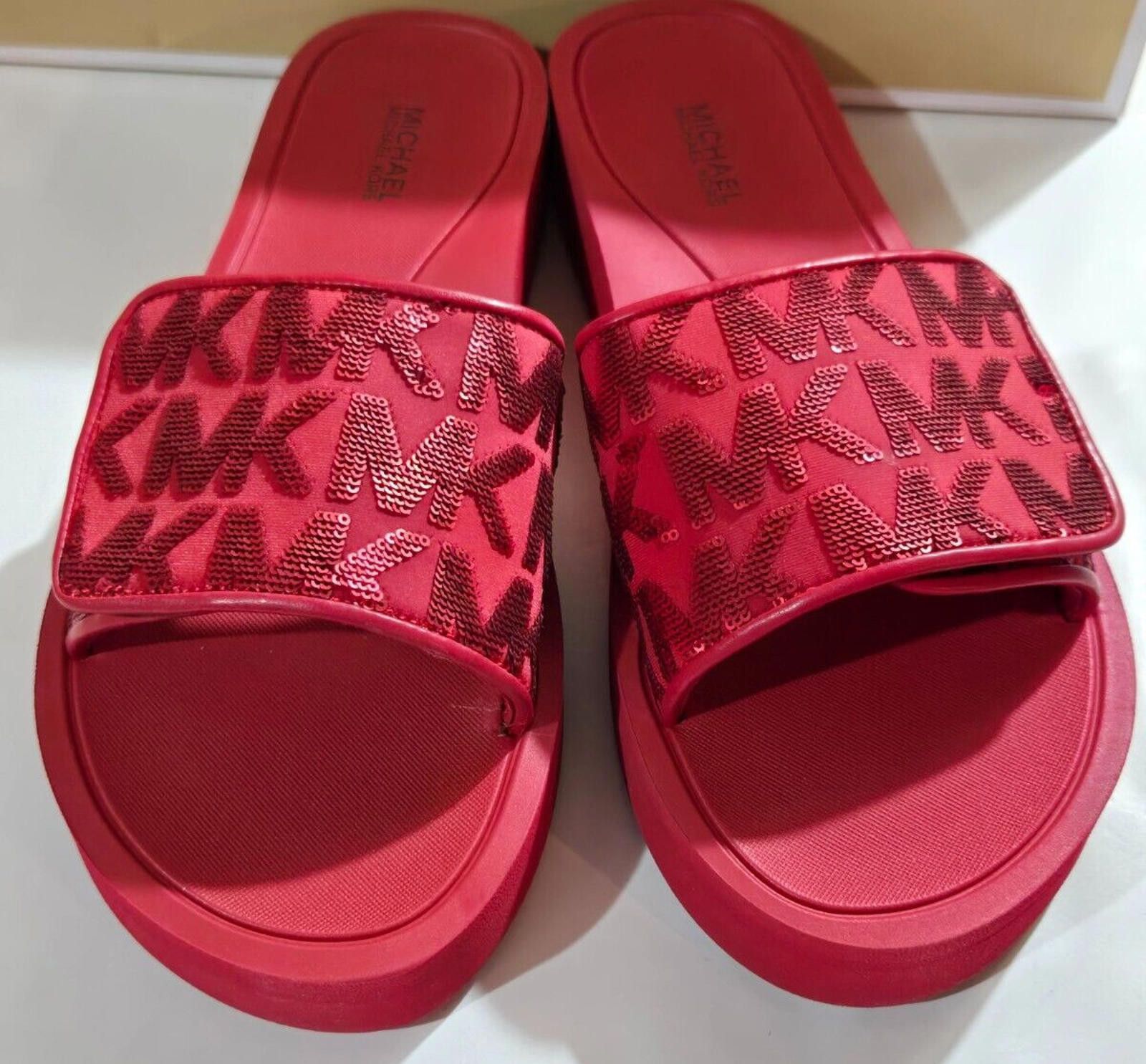 Michael Kors Michael Kors Platform Slides Scuba Red Flip Flop 7 w/o Box Size US 7 / IT 37 - 5 Thumbnail