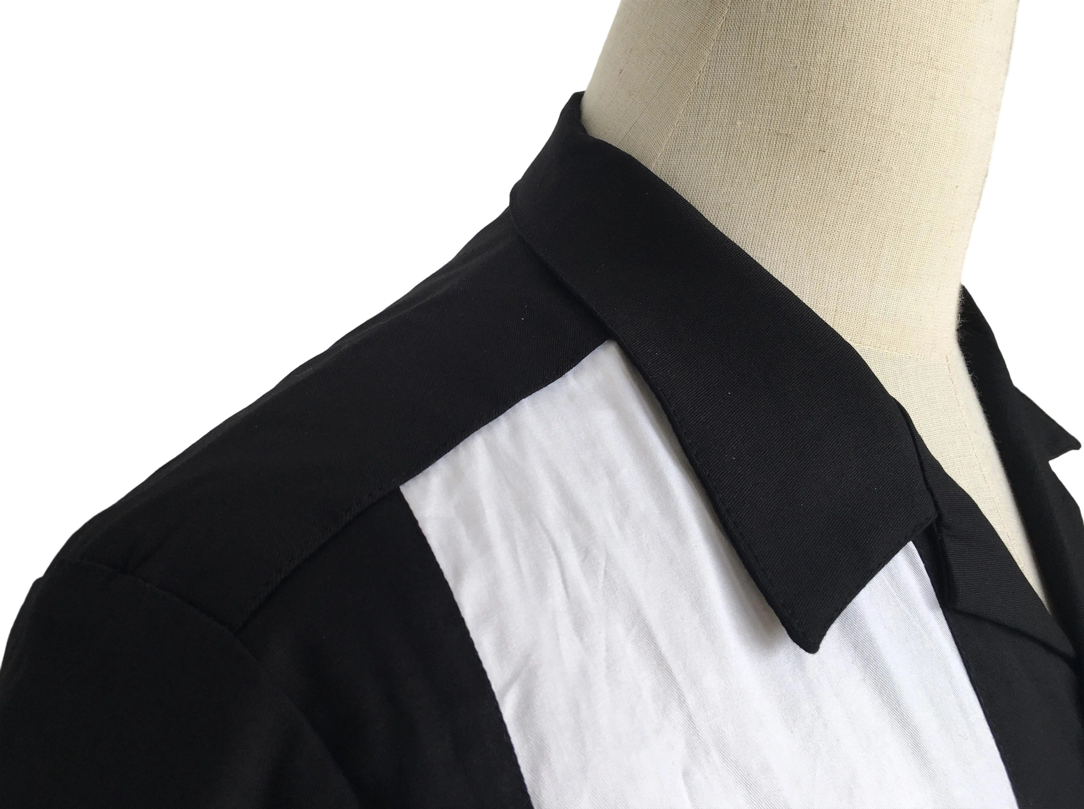 Other Retro Two-tone Men Shirt Solid Casual Shirt Black&White Size US S / EU 44-46 / 1 - 5 Thumbnail