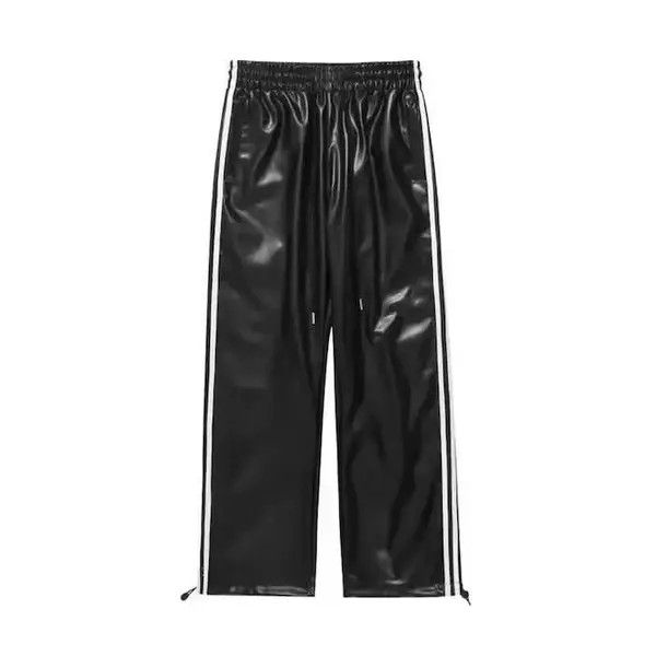 VIBE Y2k Black Track Leather Pants Size US 30 / EU 46 - 5 Thumbnail