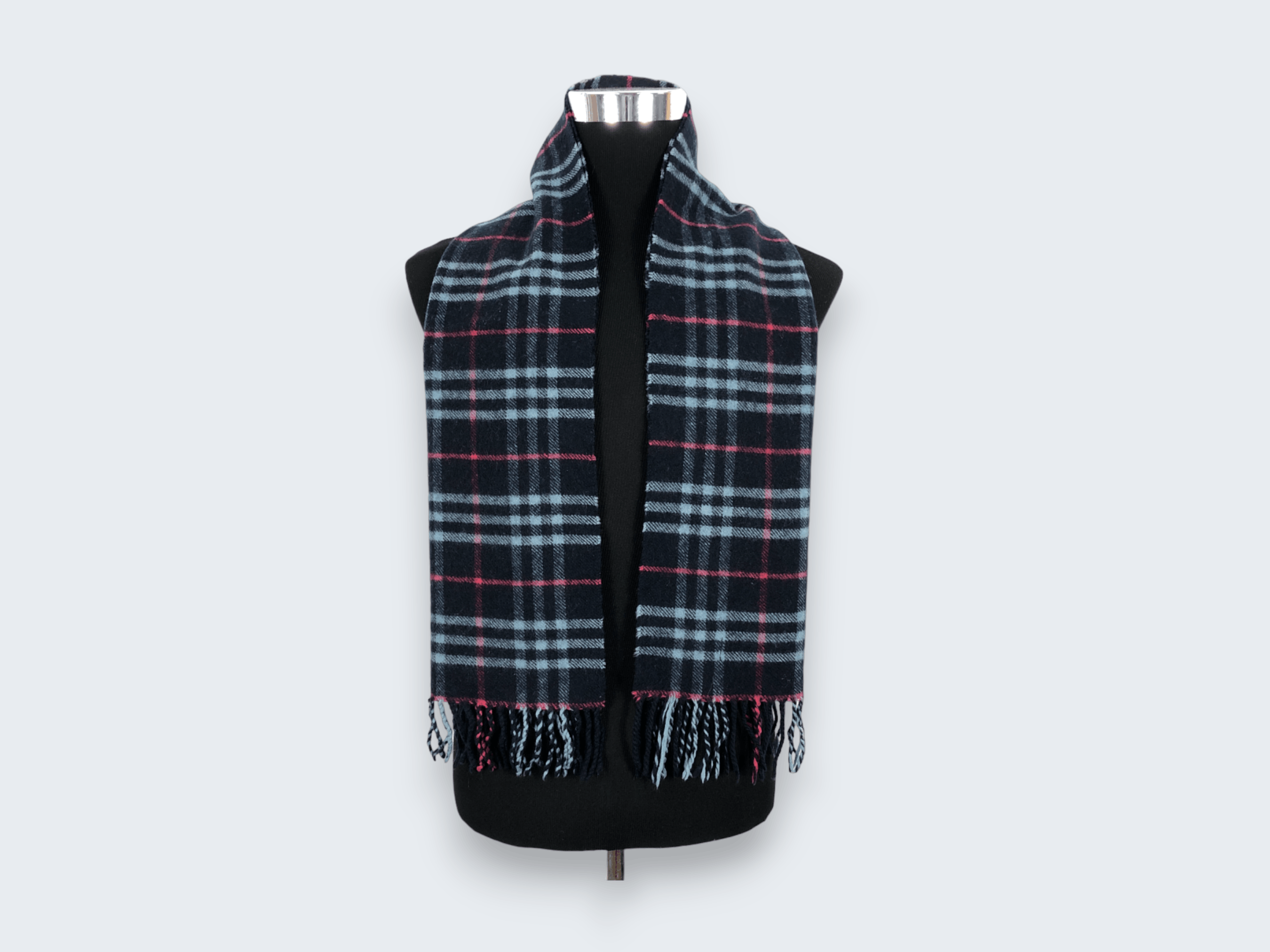 Burberry × Vintage Vintage 90s Burberry Wool Scarf Muffler MF011 Size ONE SIZE - 1 Thumbnail