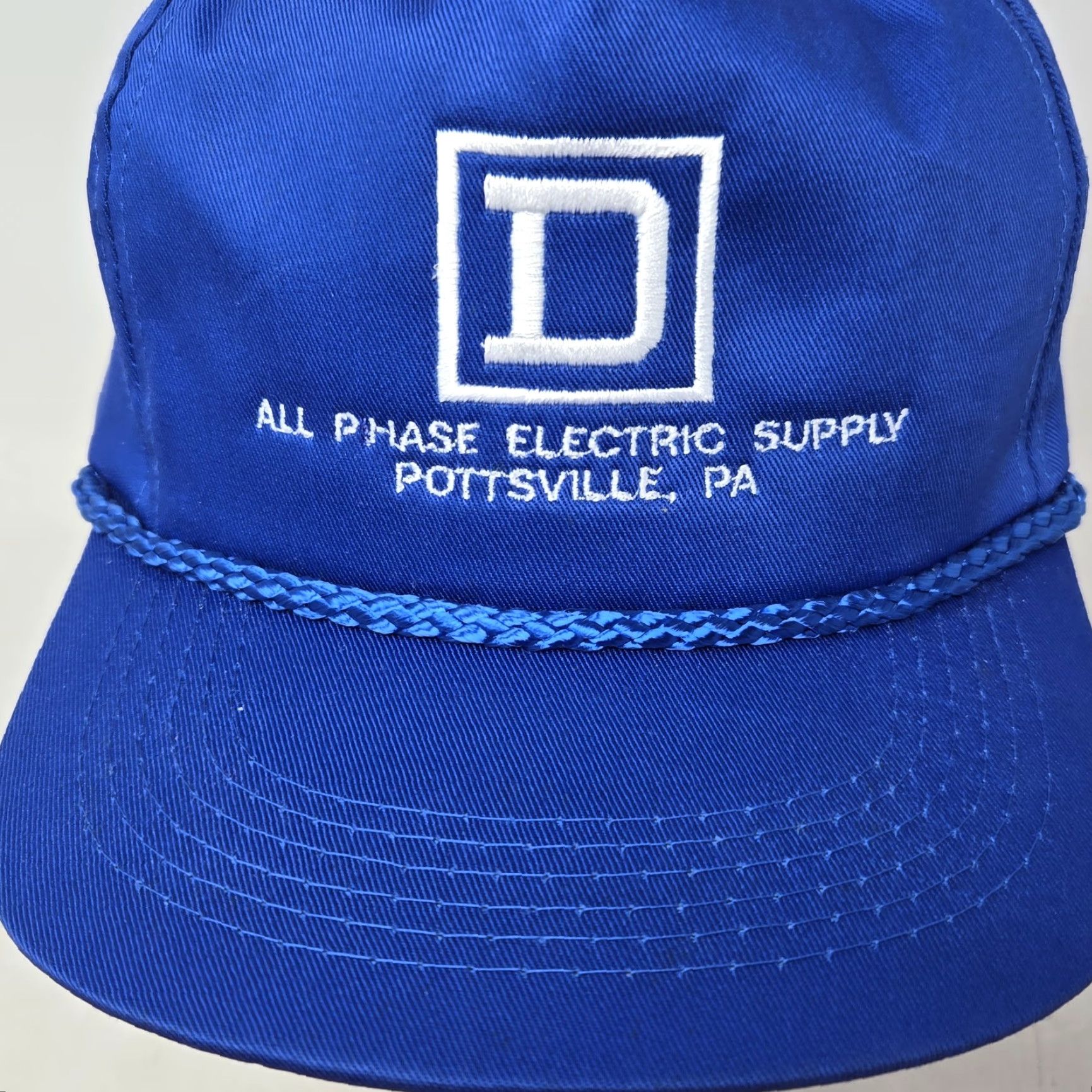 Vintage VINTAGE Trucker Hat Men One Size Blue Rope Embroi Pottsville PA Snapback All Phase Electric Supply Size ONE SIZE - 4 Thumbnail