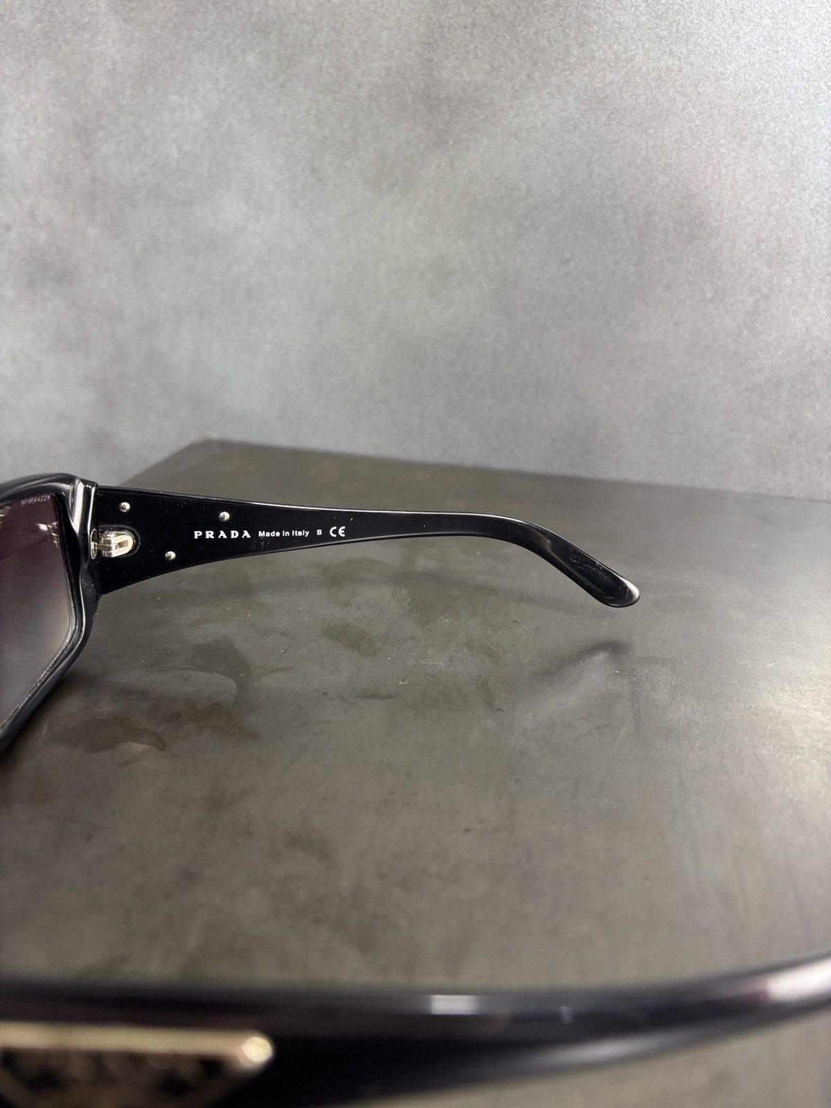 Y2K Prada Sunglasses SPR16L Triangle Logo Case 2000s Vintage
