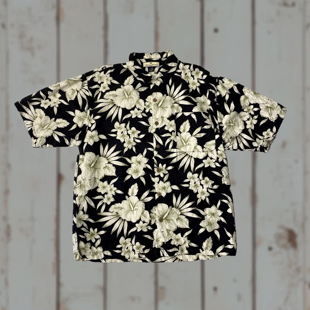 Tommy Bahama Tommy Bahama Shirt Men L Silk Button-Up Floral Black White Aloha Hawaiian Multicolor Short Sleeve Button-Up Shirt Mens Size US L / EU 52-54 / 3 - 1 Thumbnail