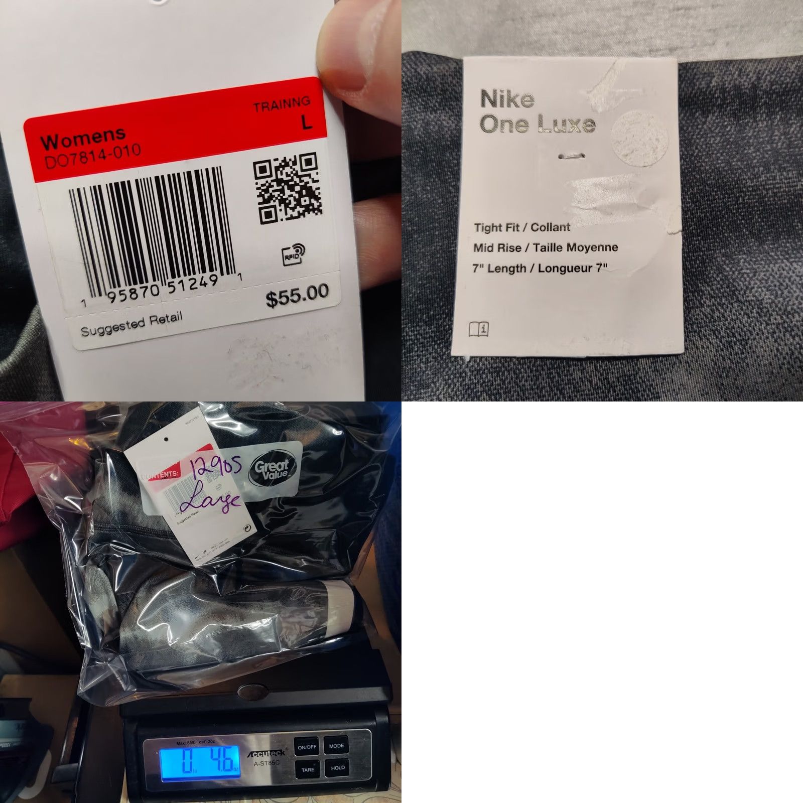Nike Nike One Luxe DRI-FIT Black Dye Tight Fit 7" Training Shorts Women L NEW Size 36" / US 14 / IT 50 - 9 Thumbnail