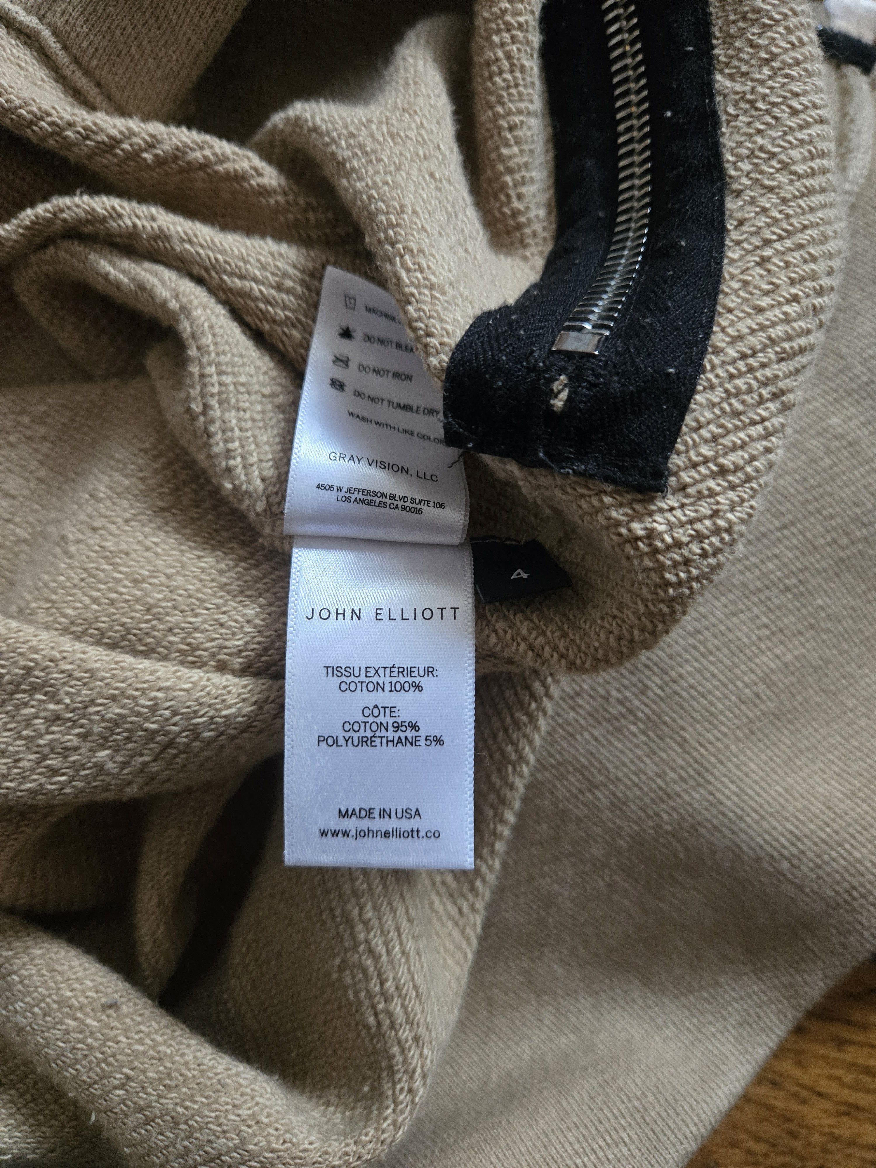 John Elliott John Elliott 4 XL Hooded Villain Khaki Hoodie Sweatshirt Size US XL / EU 56 / 4 - 5 Thumbnail