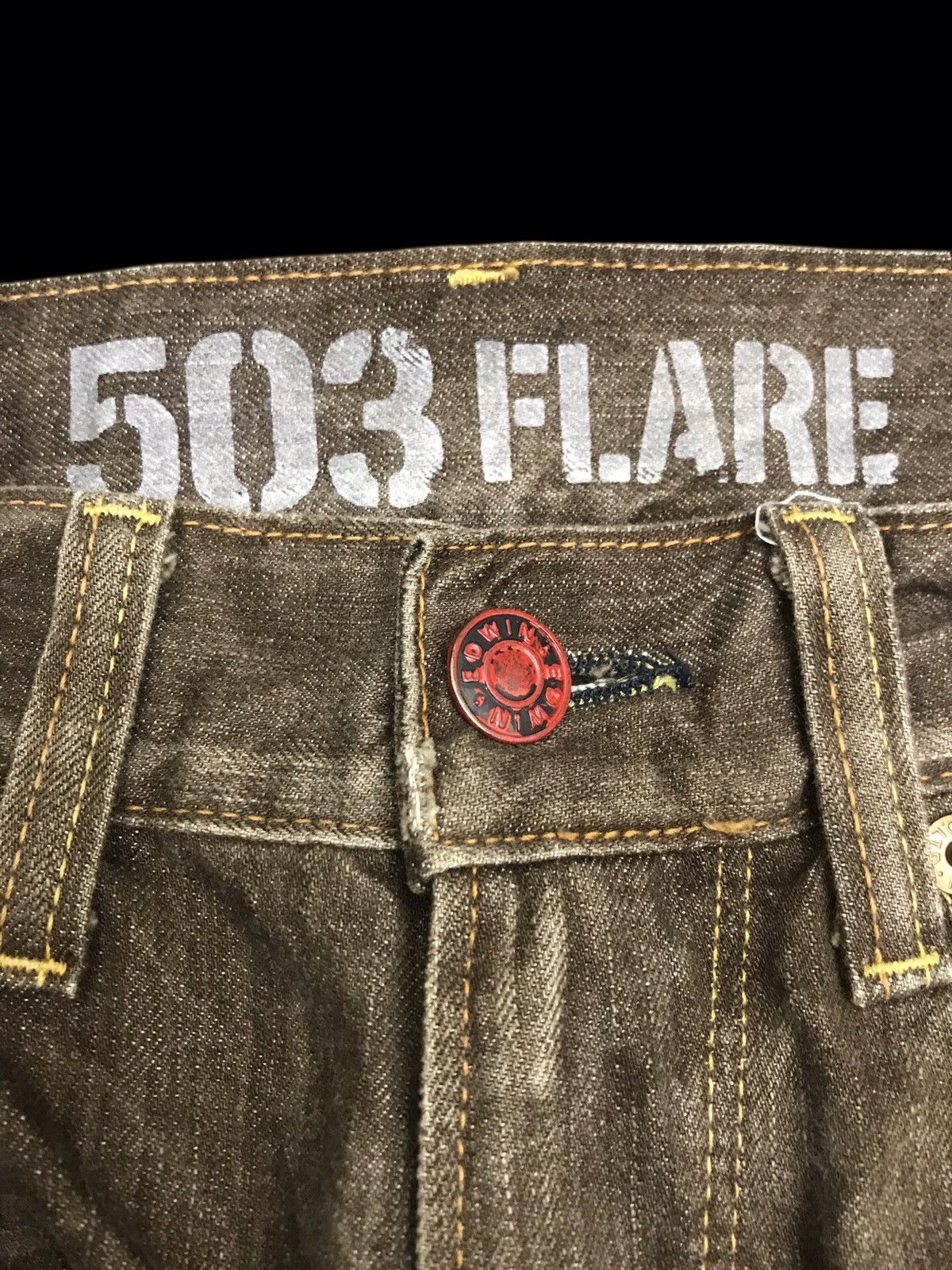 Edwin 💥FLARE💥ARCHIVAL RARE EDWIN 503 SICK FADES FLARE DENIM F382 Size US 32 / EU 48 - 5 Thumbnail