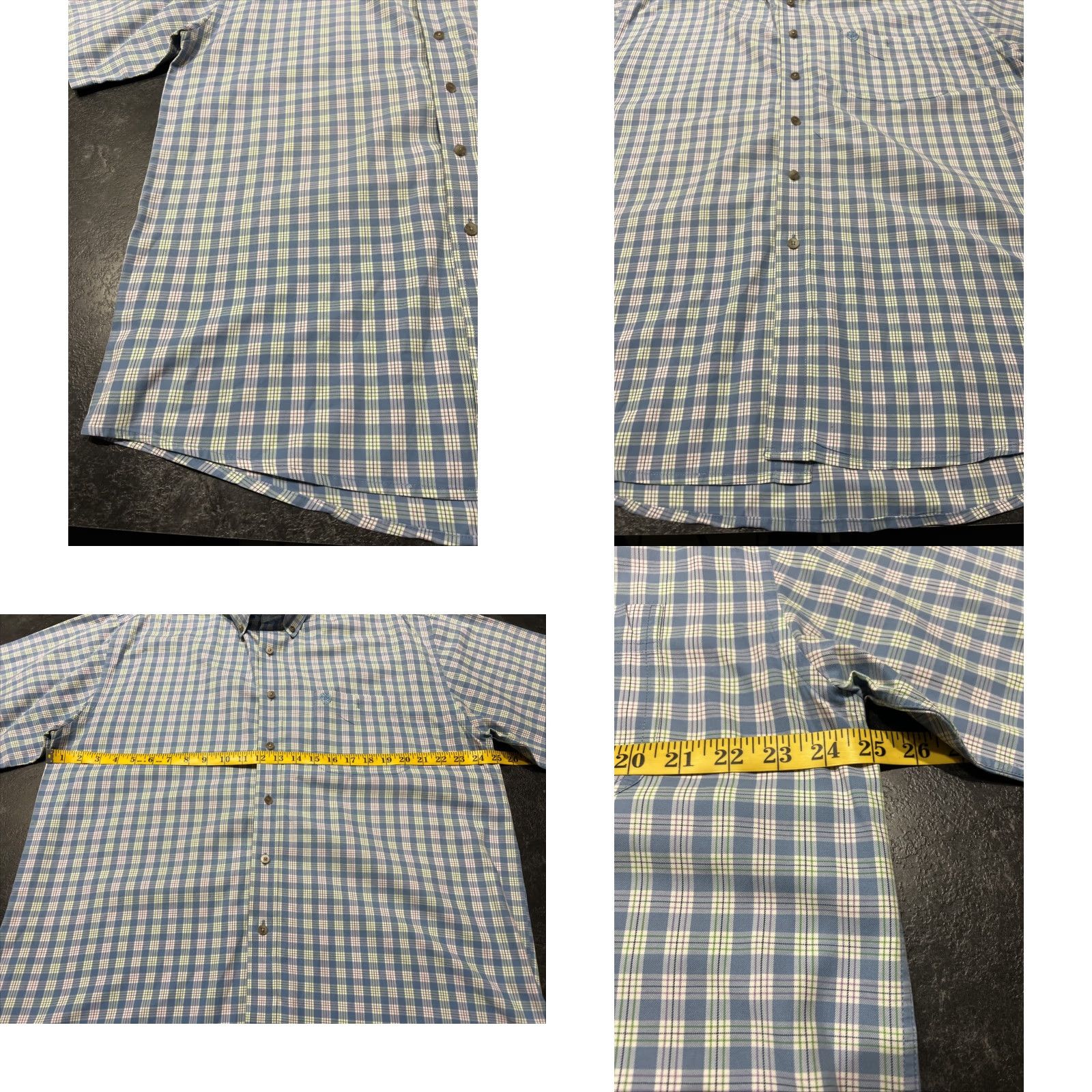 Wrangler Wrangler Shirt Mens XL Blue Plaid George Strait Button Western Cowboy Cut Rodeo Size US XL / EU 56 / 4 - 8 Thumbnail